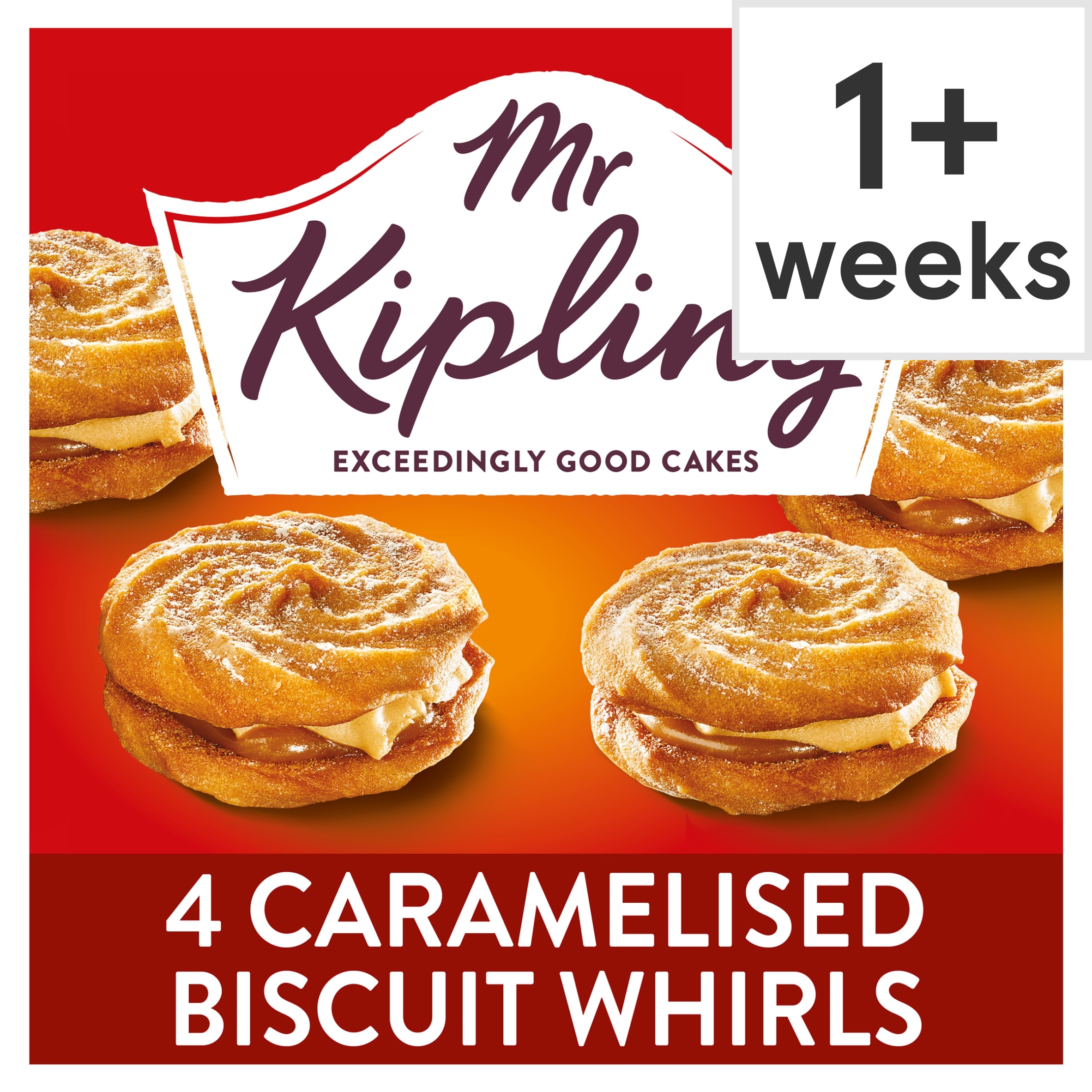 Mr Kipling 4 Caramelised Biscuit Whirls Shortcake