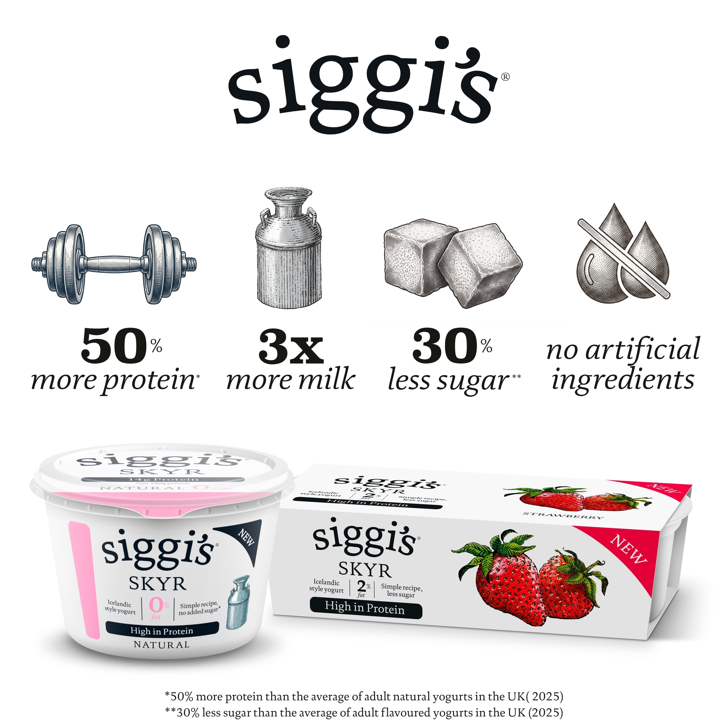 siggi's skyr Natural 0% fat Icelandic style yogurt 450g thumbnail 2