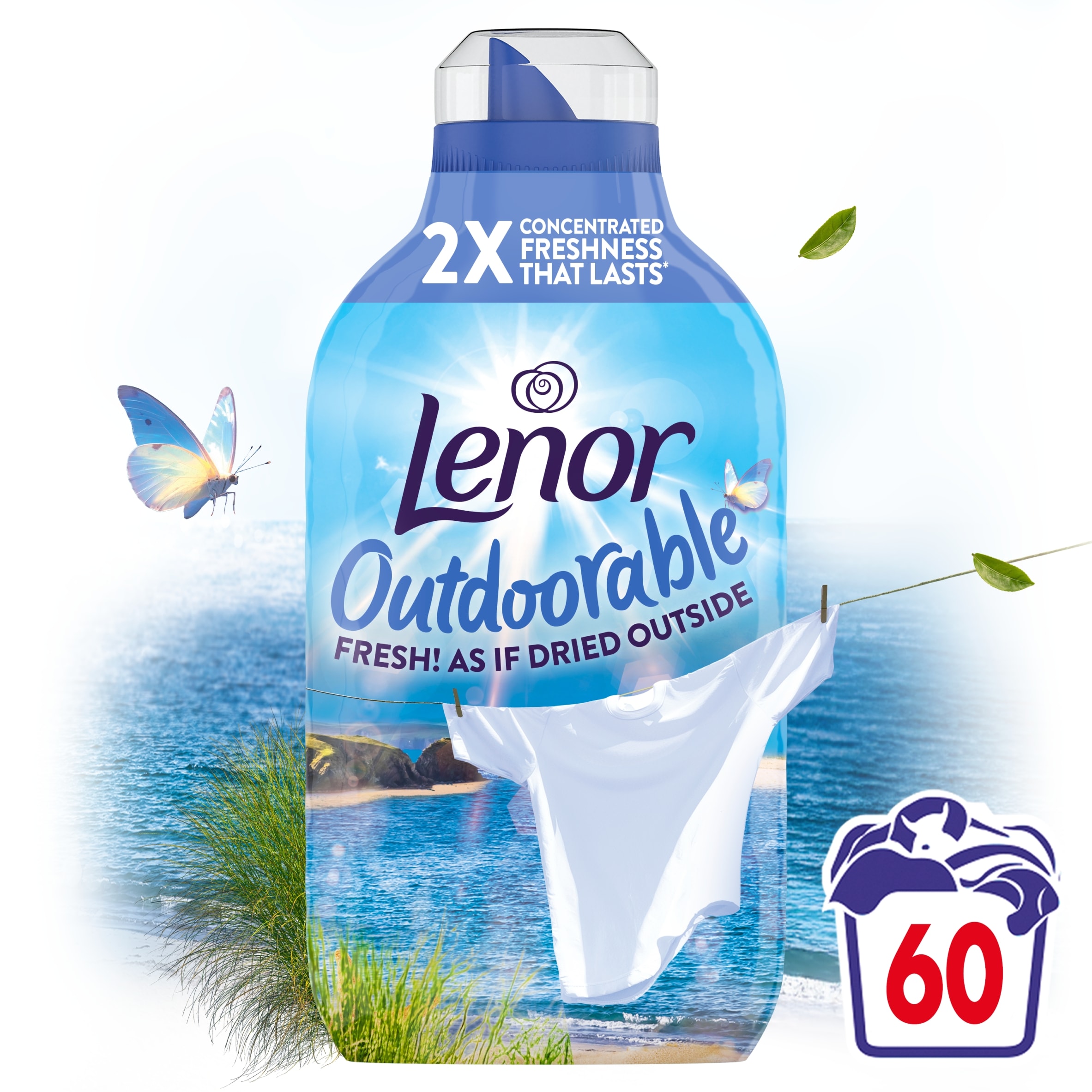 Lenor Outdoorable Fabric Conditioner Sea Breeze Stroll 60 Washes 840ml