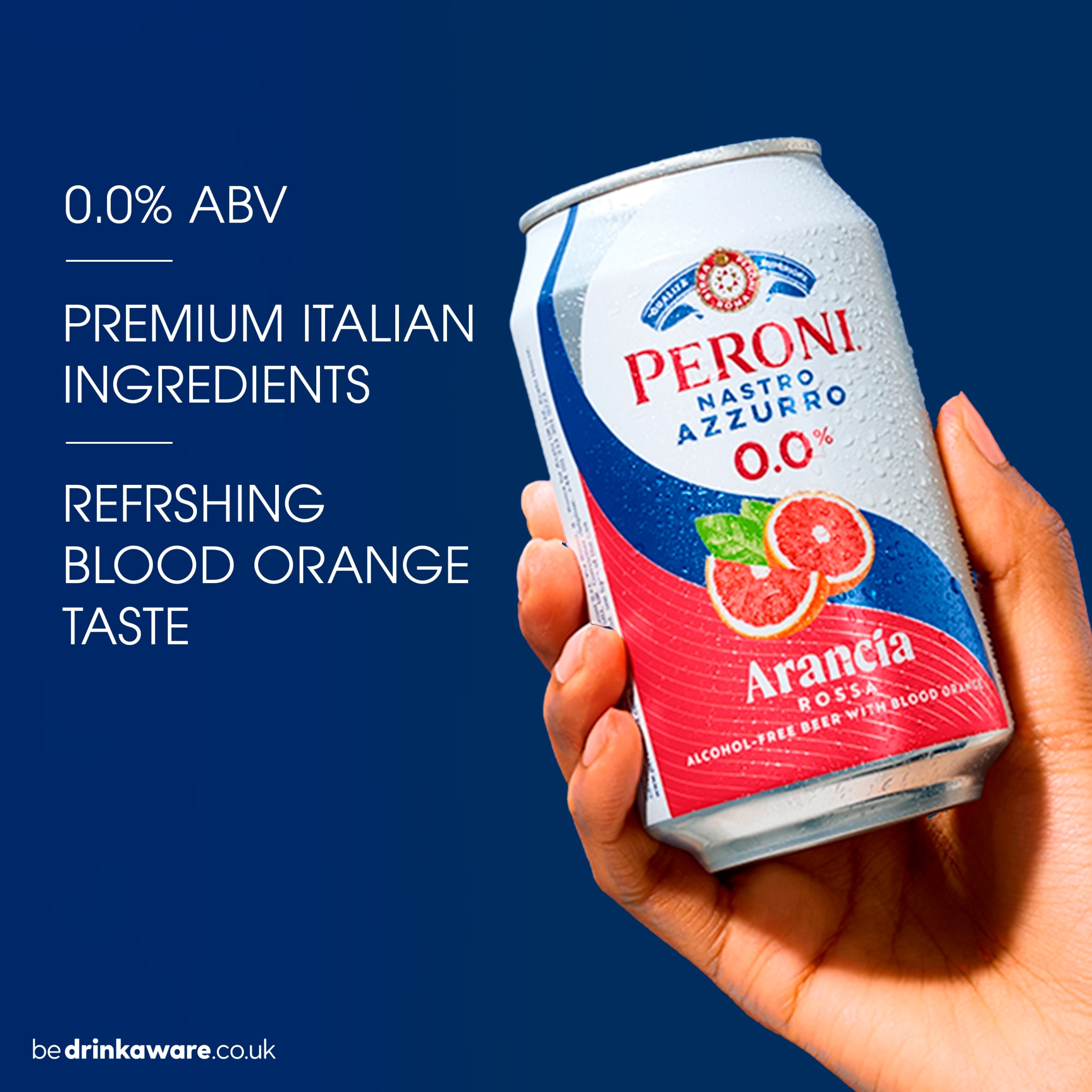 Peroni 0.0% Blood Orange Alcohol Free Beer Cans 4x330ml thumbnail 3