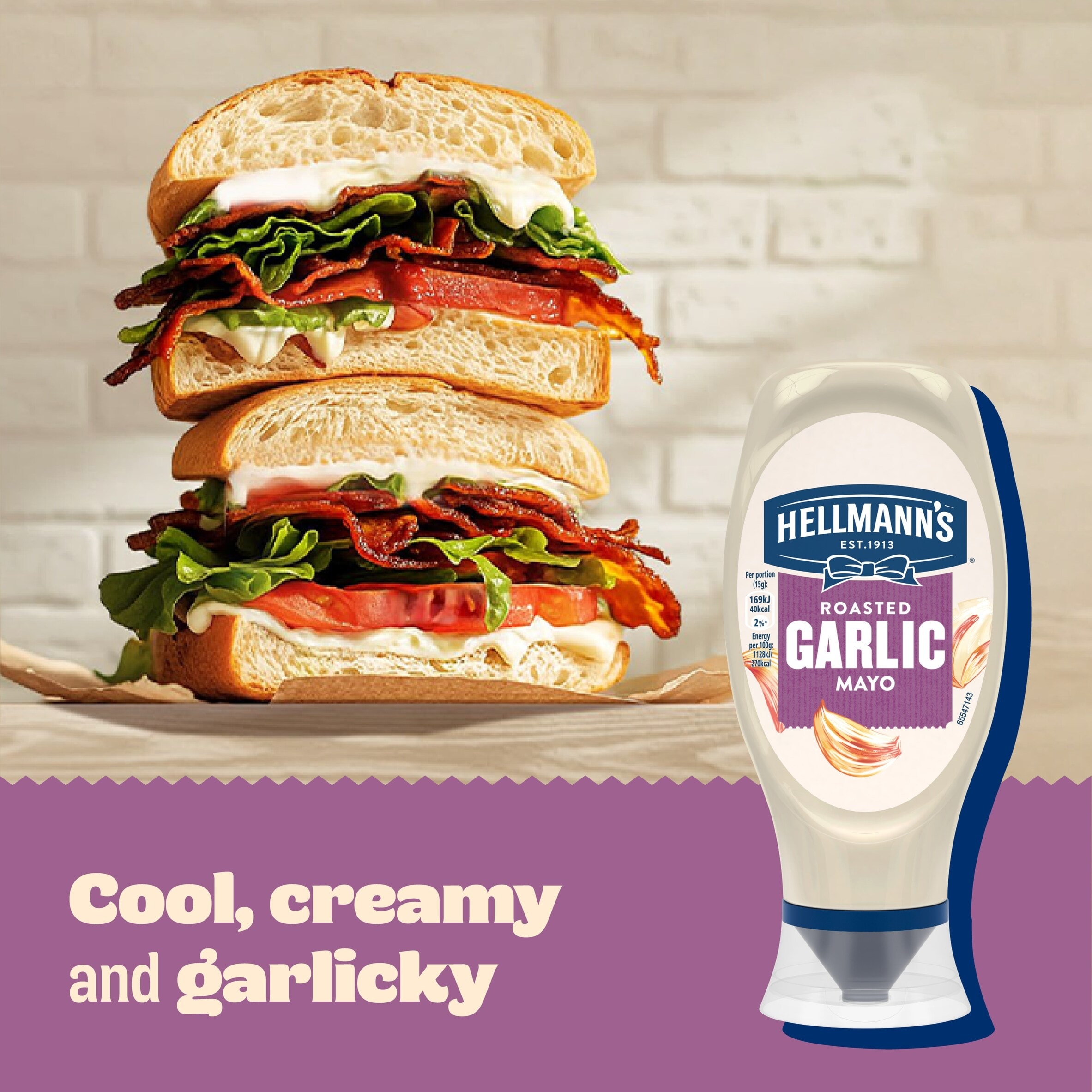 Hellmann's Roasted Garlic Mayo 430ml thumbnail 5