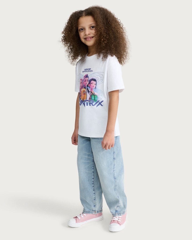 K-Pop Demon Hunters Pure Cotton Huntrix T-Shirt in Multi thumbnail 2