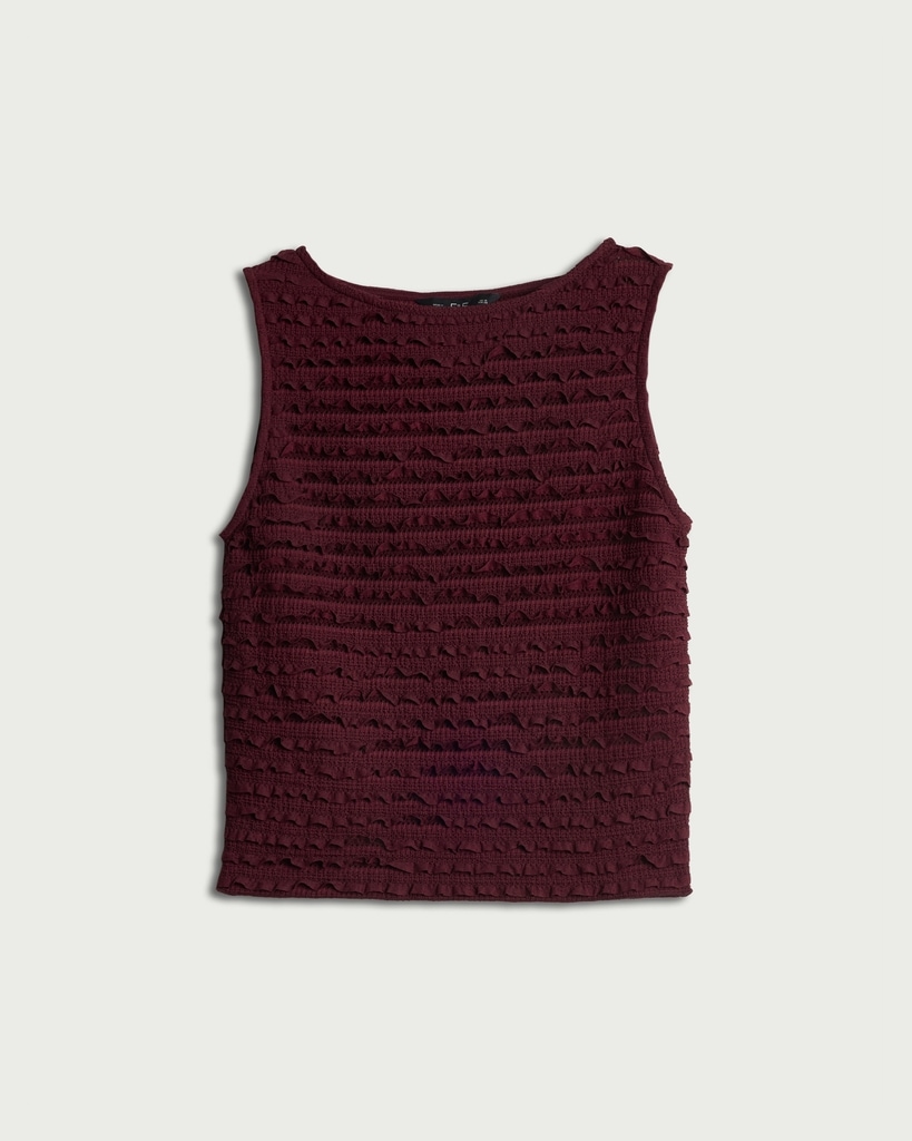 F&F Textured Sleeveless Co-ord Top in Purple thumbnail 4