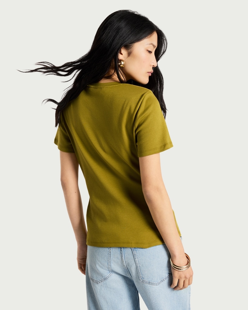 F&F Pure Cotton Twist Side T-Shirt in Green thumbnail 3