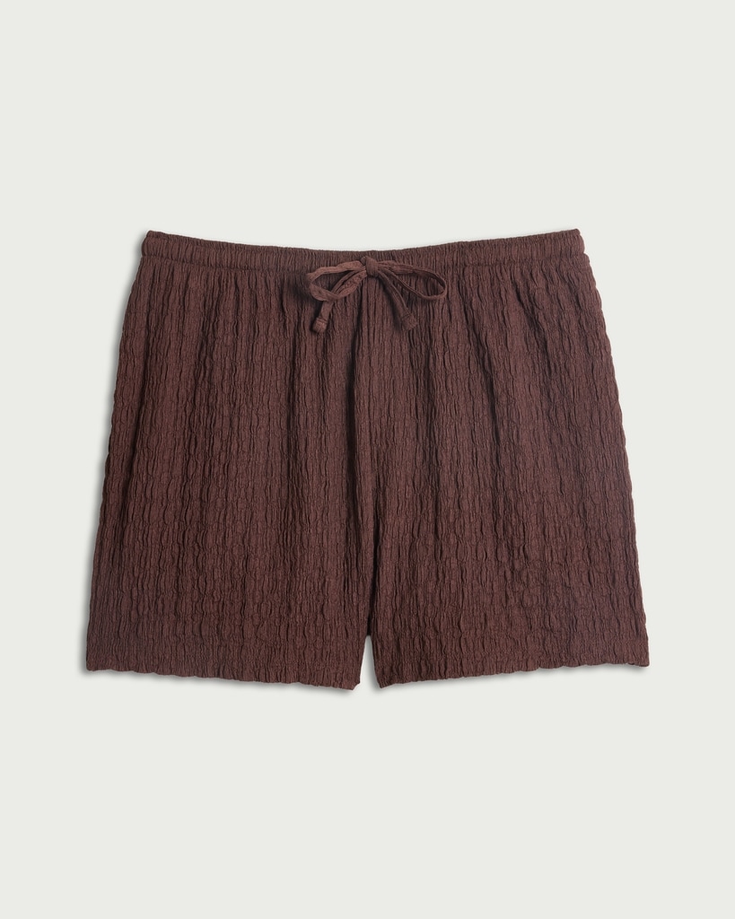 F&F Textured Shorts in Brown thumbnail 4