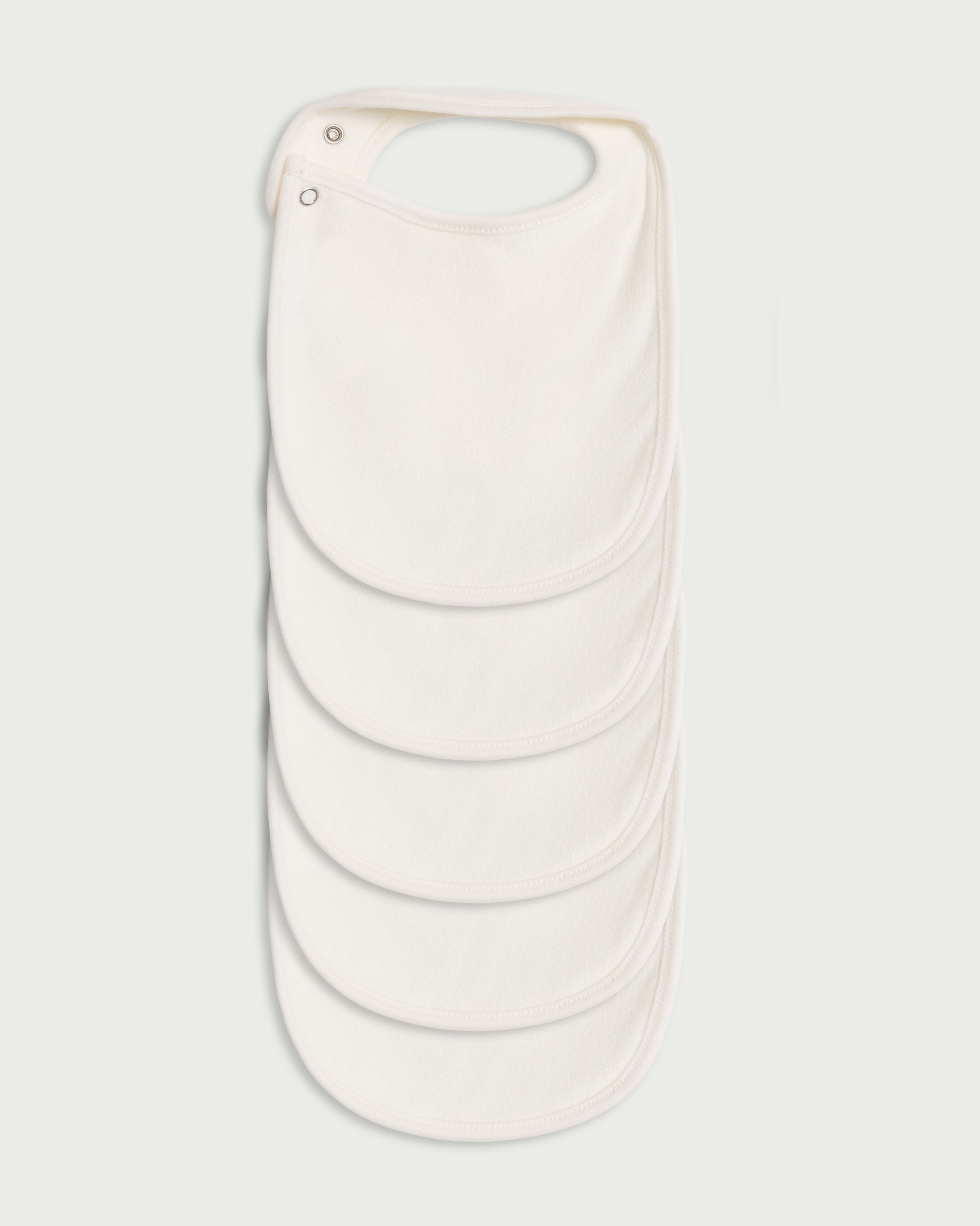 F&F Baby 5-Pack Pure Cotton Printed Bibs in White thumbnail 2