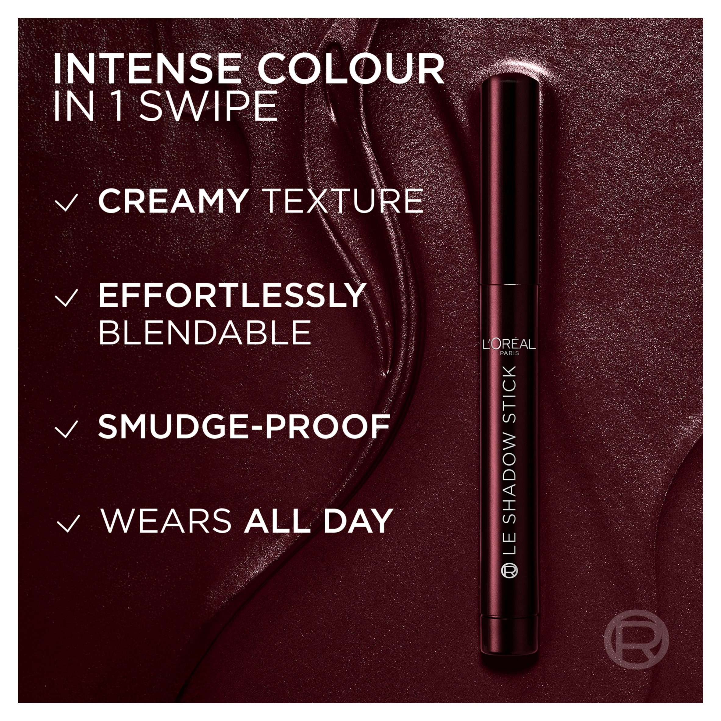 L'oreal Paris, Le Shadow Stick, 125 Starry Bordeaux thumbnail 4