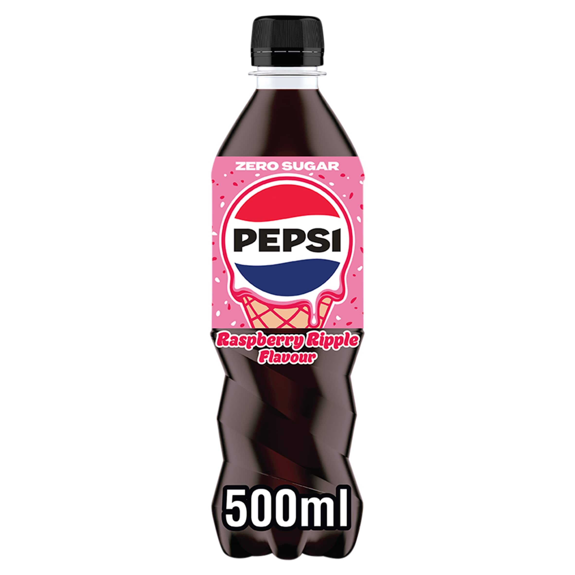 PEPSI Zero sugar Raspberry Ripple Flavour soft drink 500ML