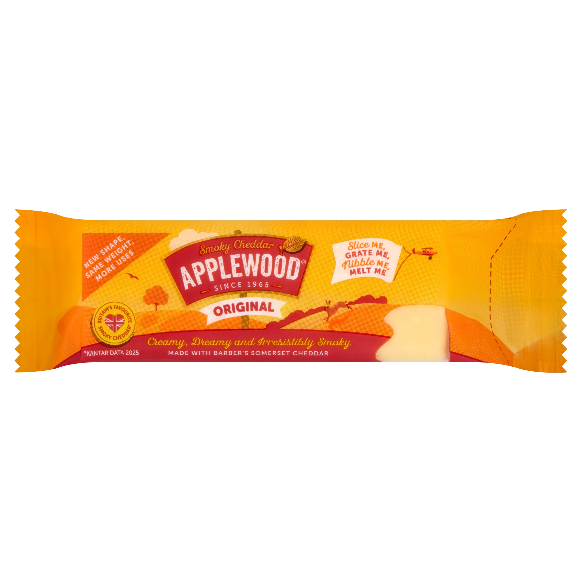 Applewood Original Smoky Cheddar Cheese Bar 185g