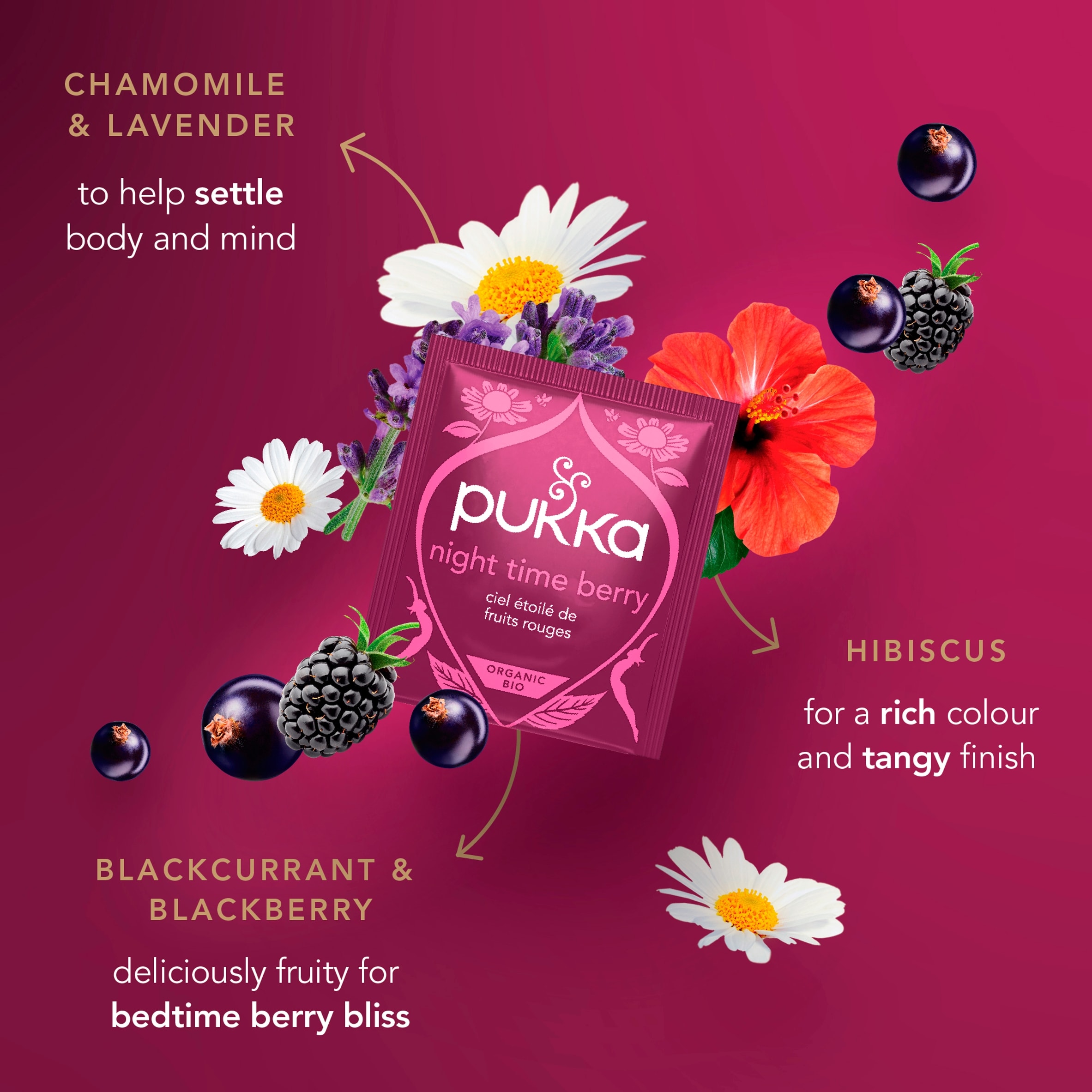 Pukka Organic Sleep Collection with Night Time Chamomile 8 Tea Bags 10.4g thumbnail 4