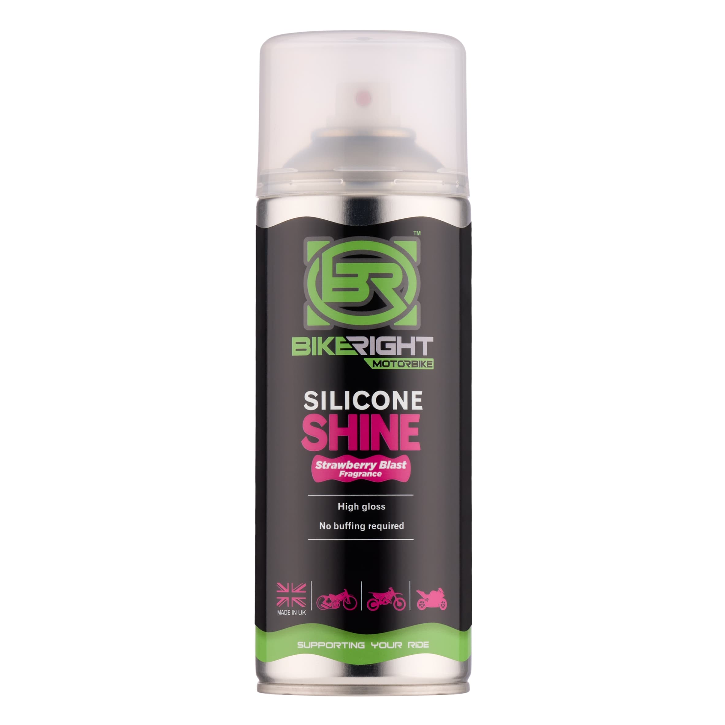 Bikeright Motorbike Silicone Shine Strawberry Blast Fragrance 400ml