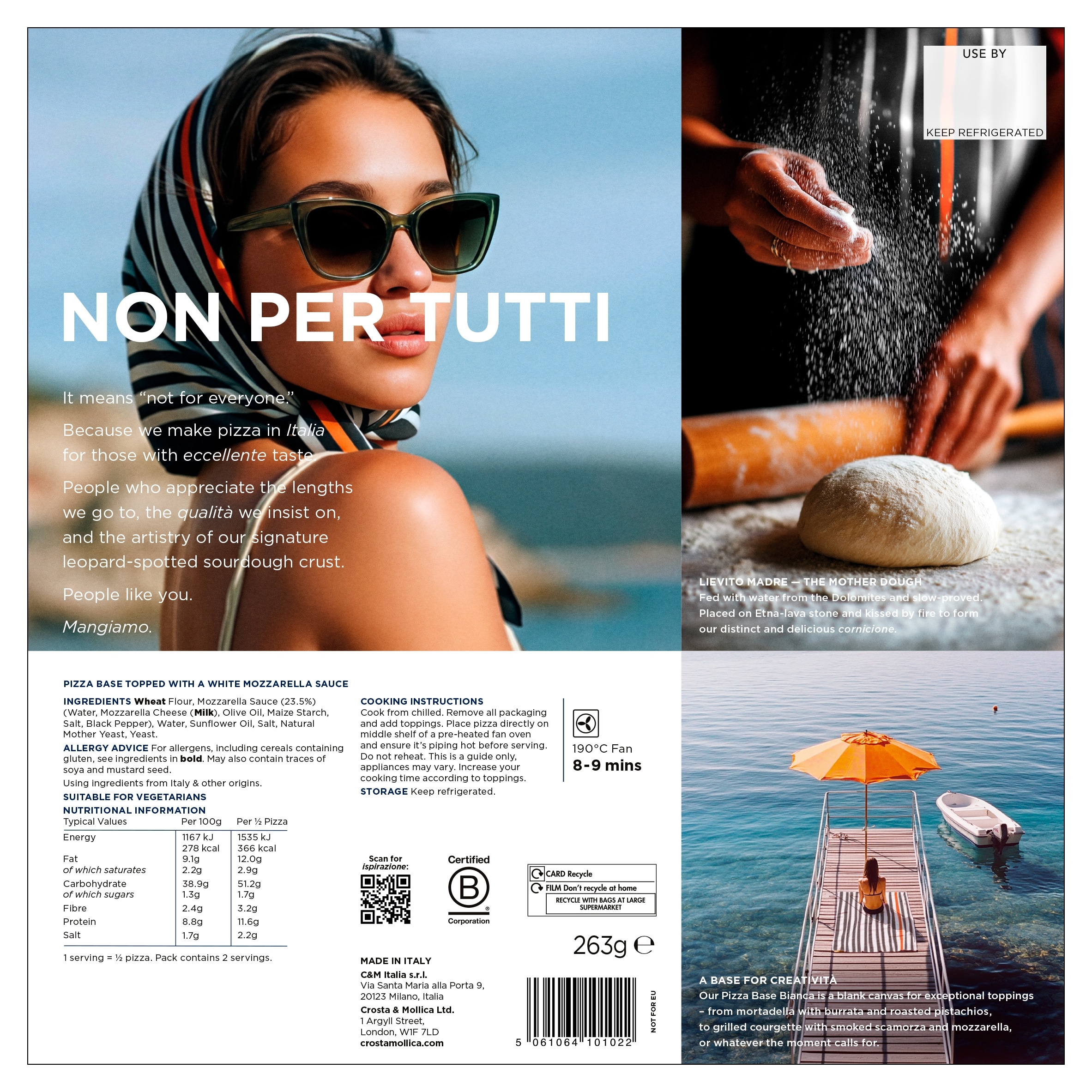 Crosta Mollica Pizza Base Bianca 263g thumbnail 4