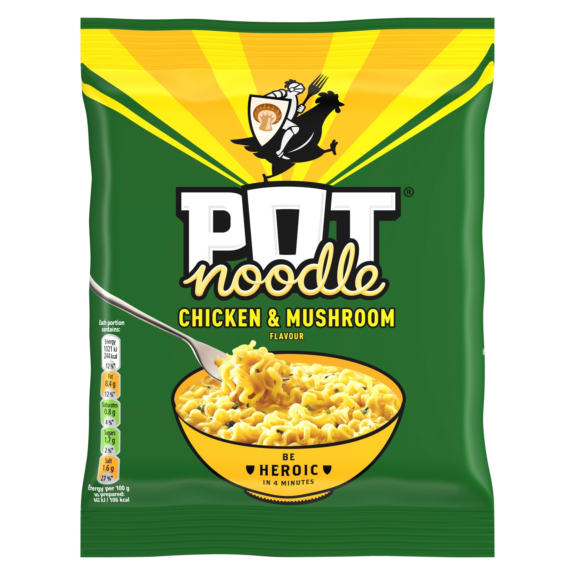 Pot Noodle Chicken and Mushroom Instant Noodles 112g