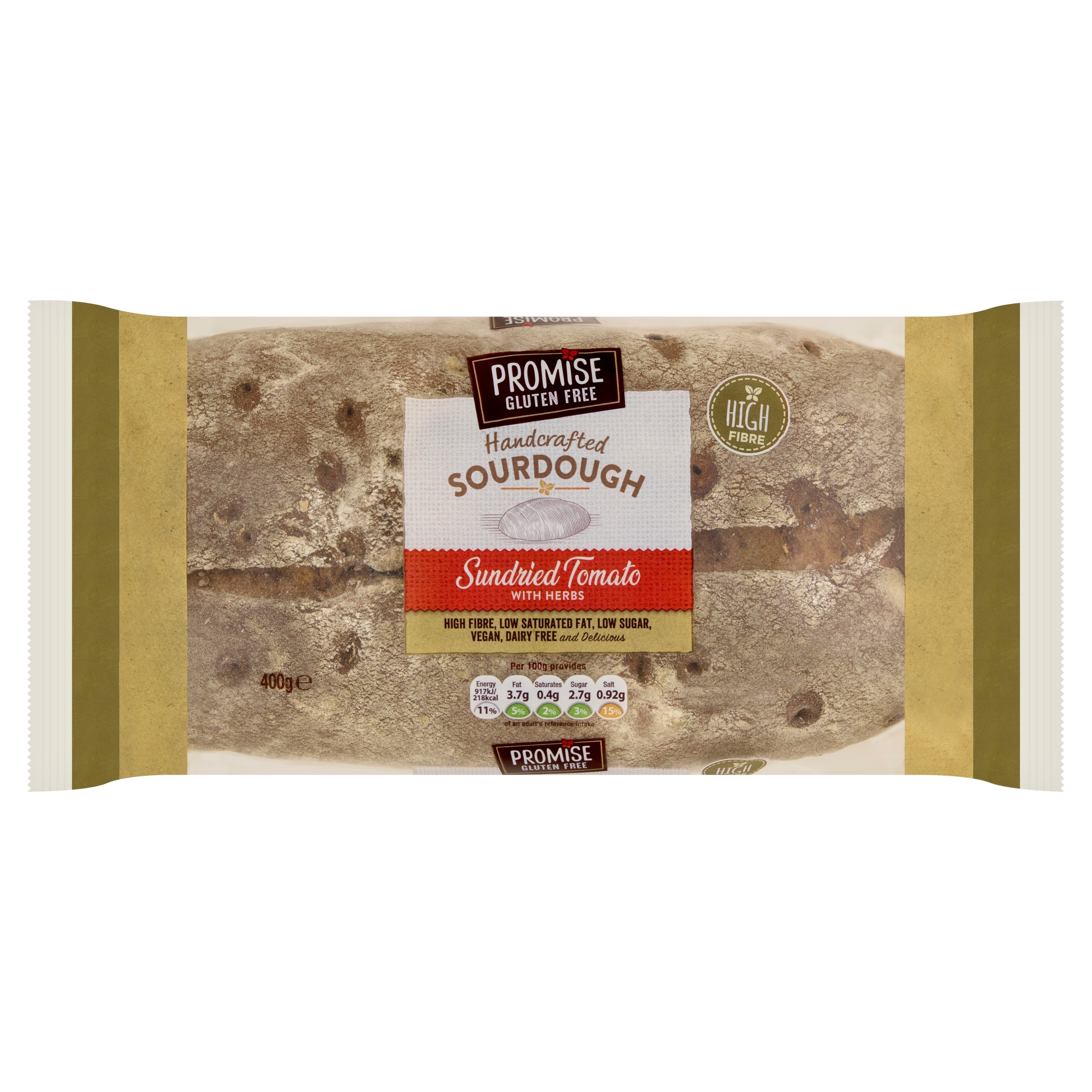 PROMISE GLUTEN FREE HANDCRAFTED Sourdough Sundried Tomato with Herbs 400g