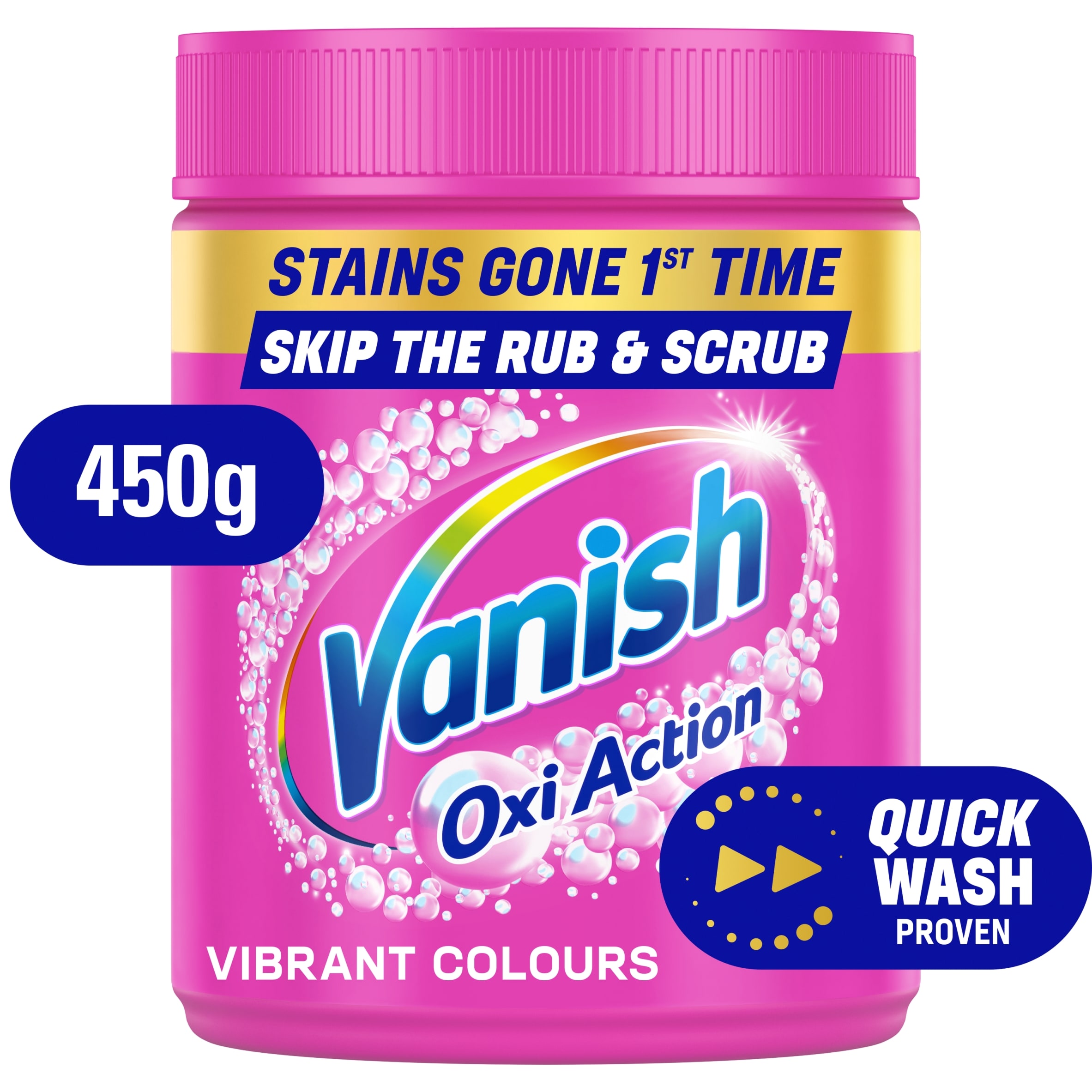 Vanish Gold Oxi Action Stain Remover For Colours Powder 450G