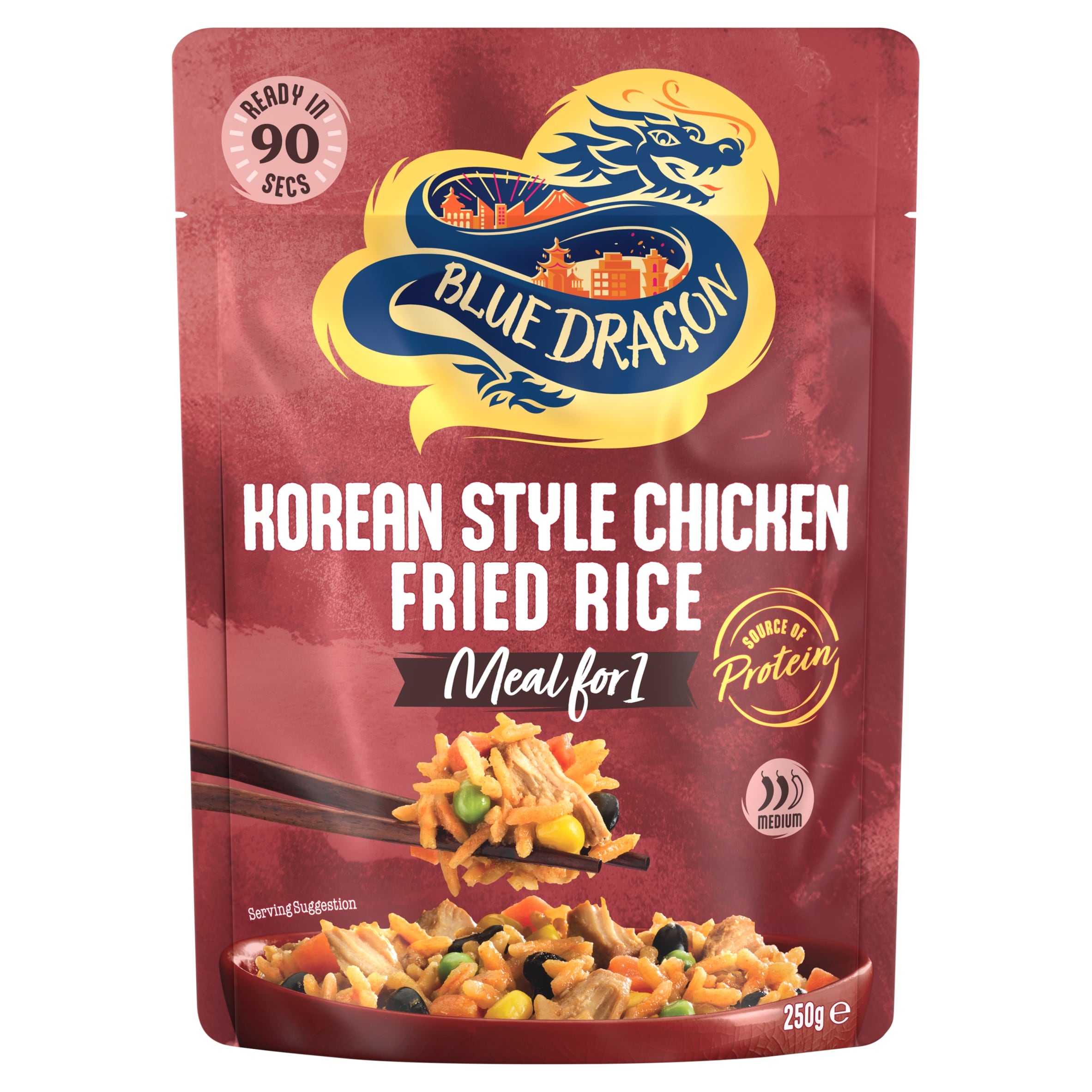 Blue Dragon Korean Style Chicken Fried Rice Ready Meal 250g