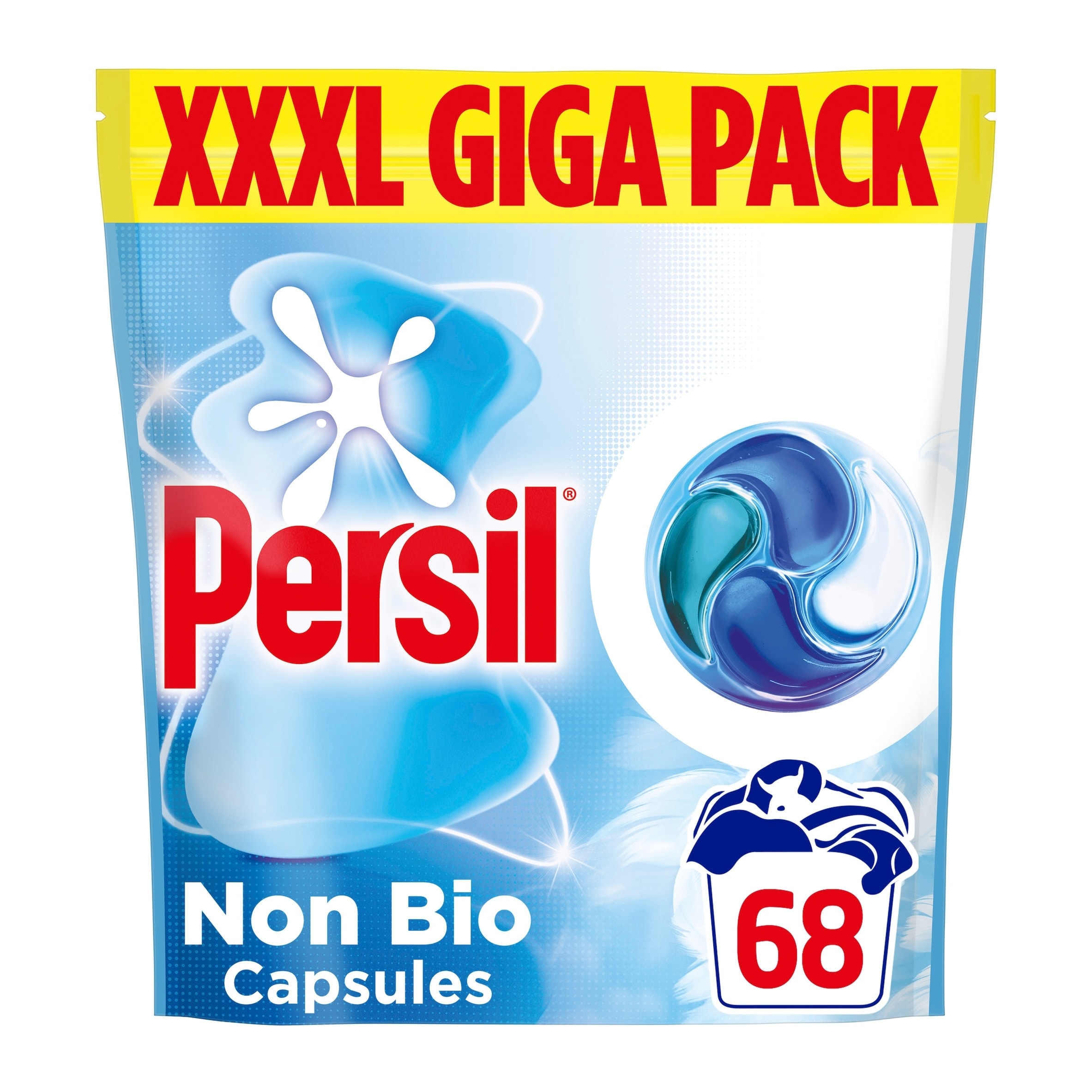 Persil Non Bio 4 in 1 Laundry Washing Detergent Capsules XXXL Giga Pack 68 Washes 924g
