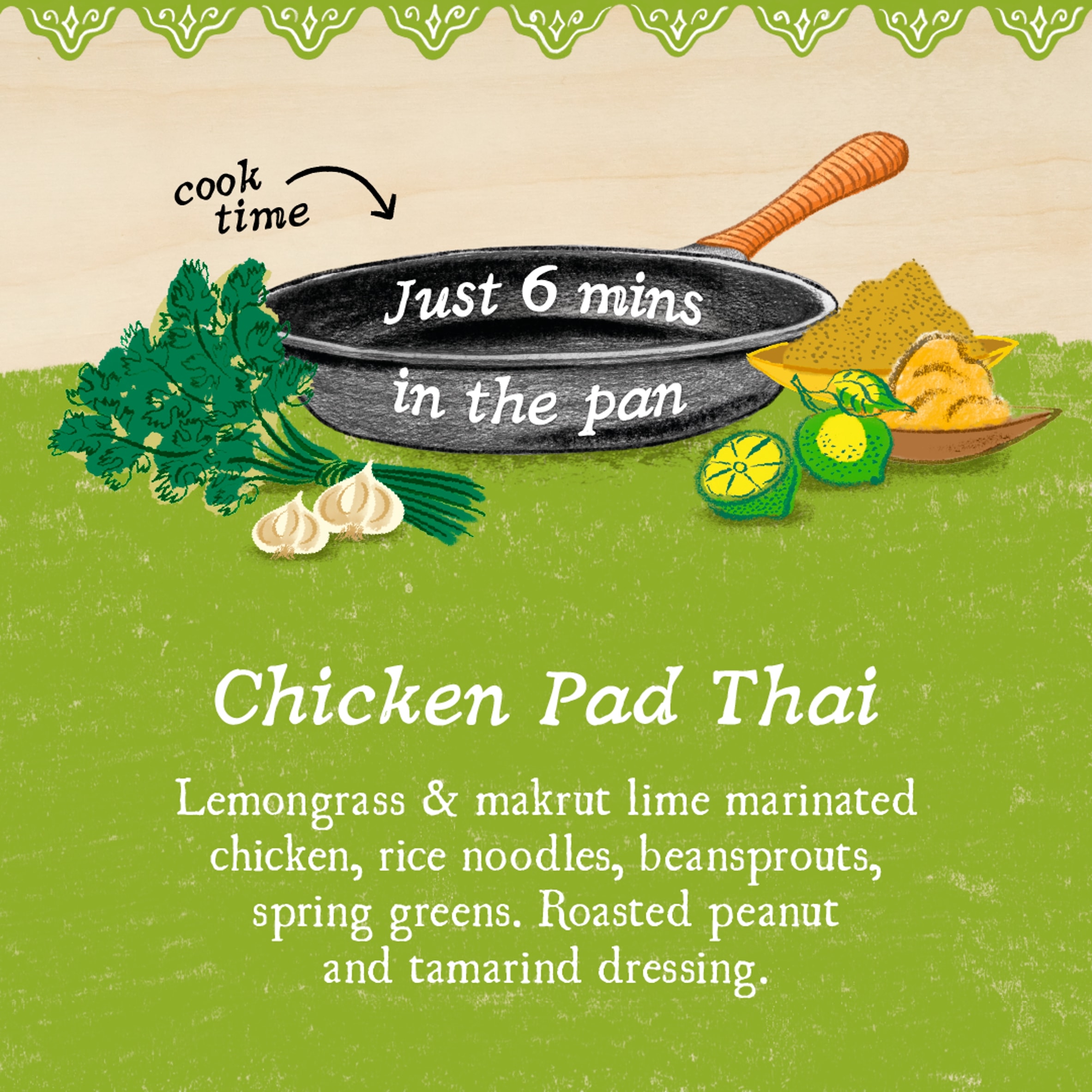 Charlie Bigham's Pan Fry Chicken Pad Thai 380g thumbnail 3