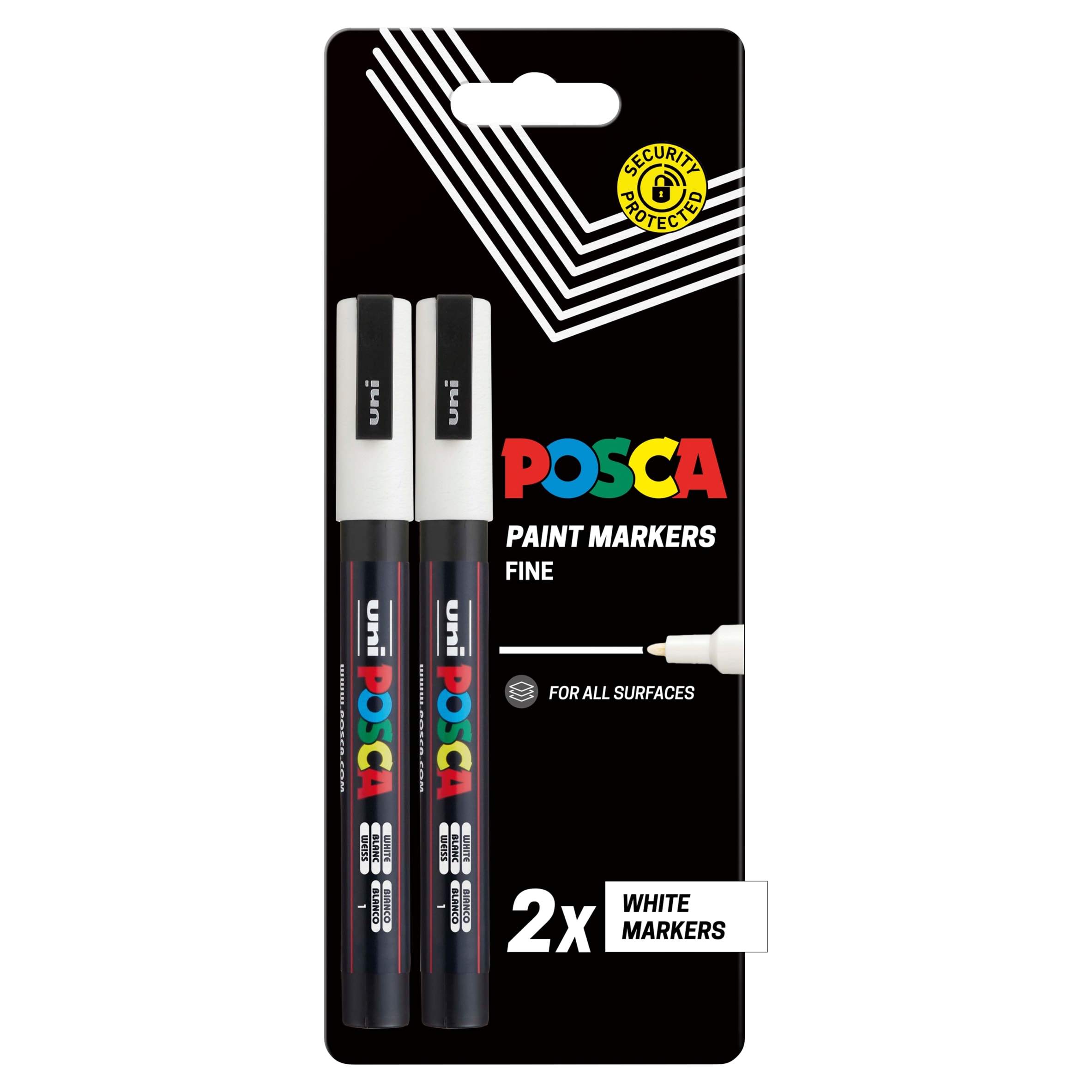 UNI Posca Paint Markers White pack of 2