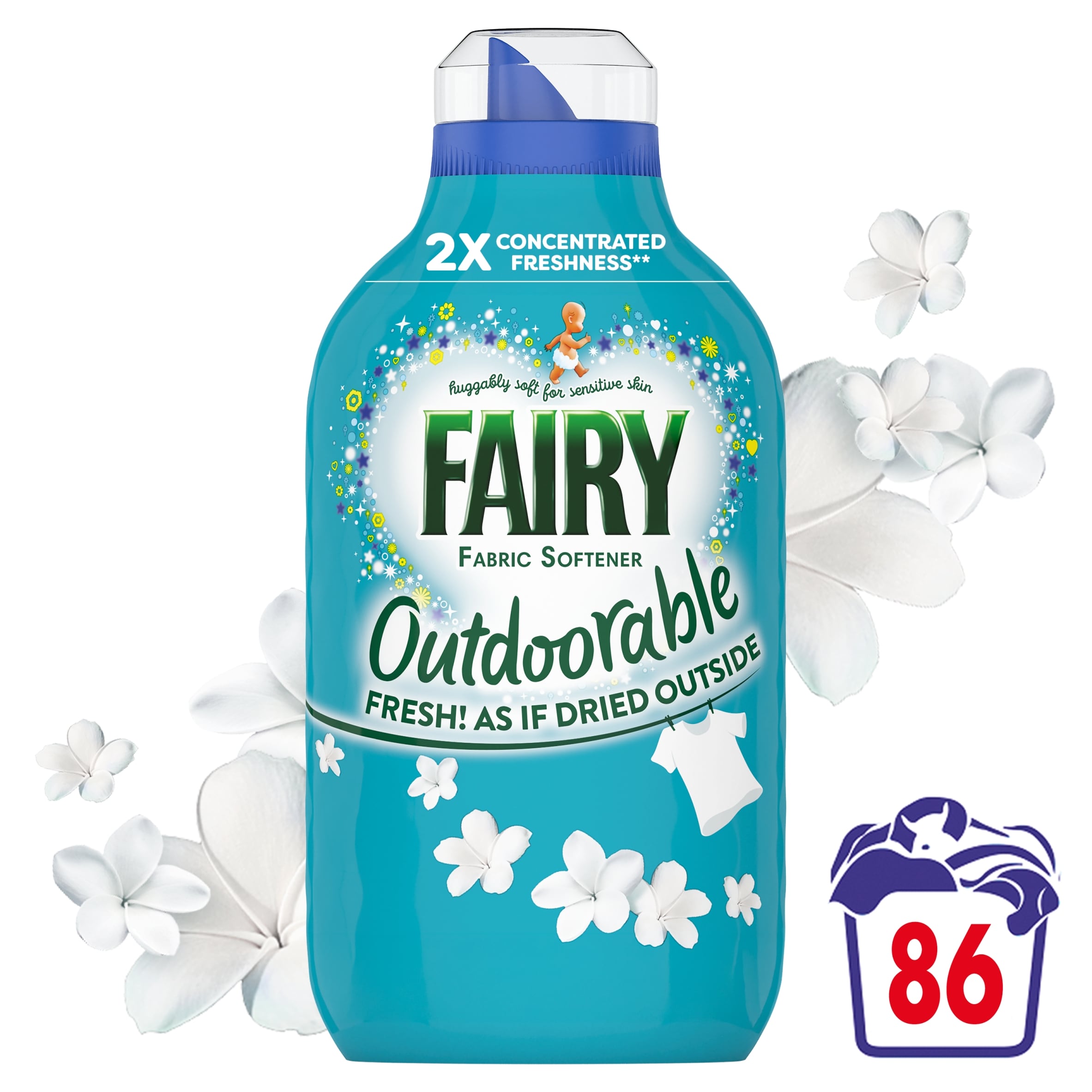 Fairy Outdoorable Fabric softener 86 washes 1.204L