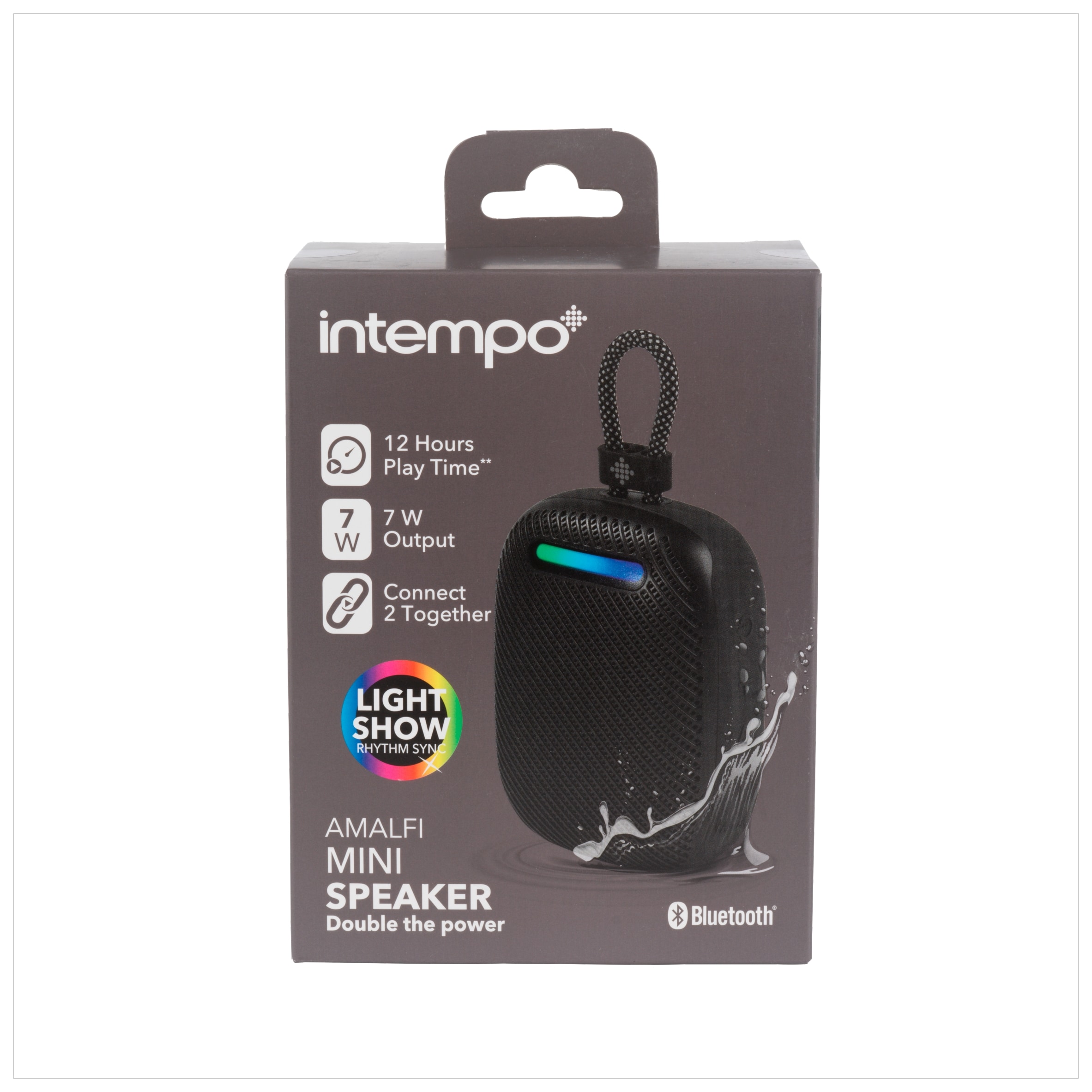 Intempo Black Amalfi Mini Bluetooth Speaker