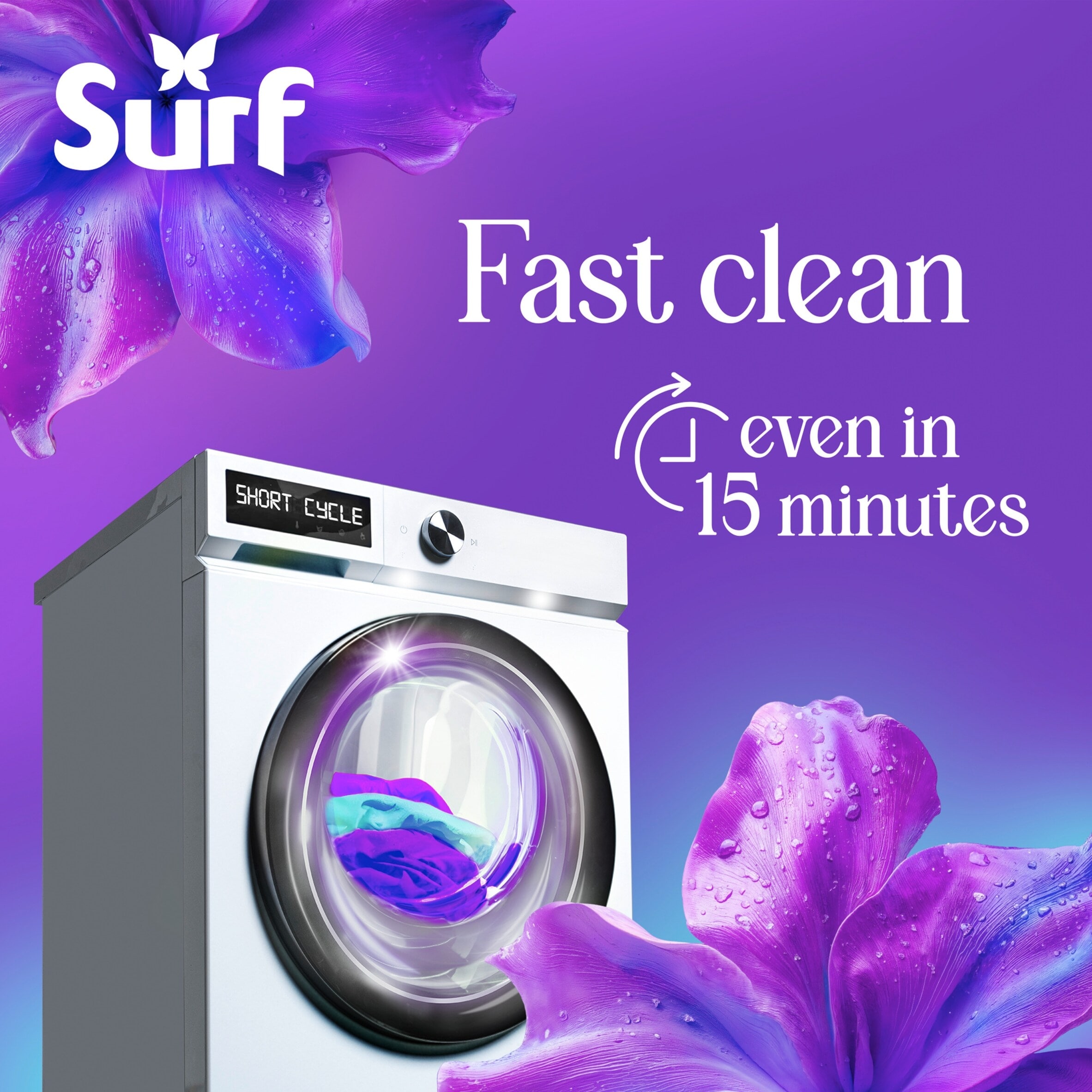 Surf Magnifi-Scent Quick Wash Twilight Bloom Laundry Liquid Detergent 31 Washes 837ml thumbnail 3