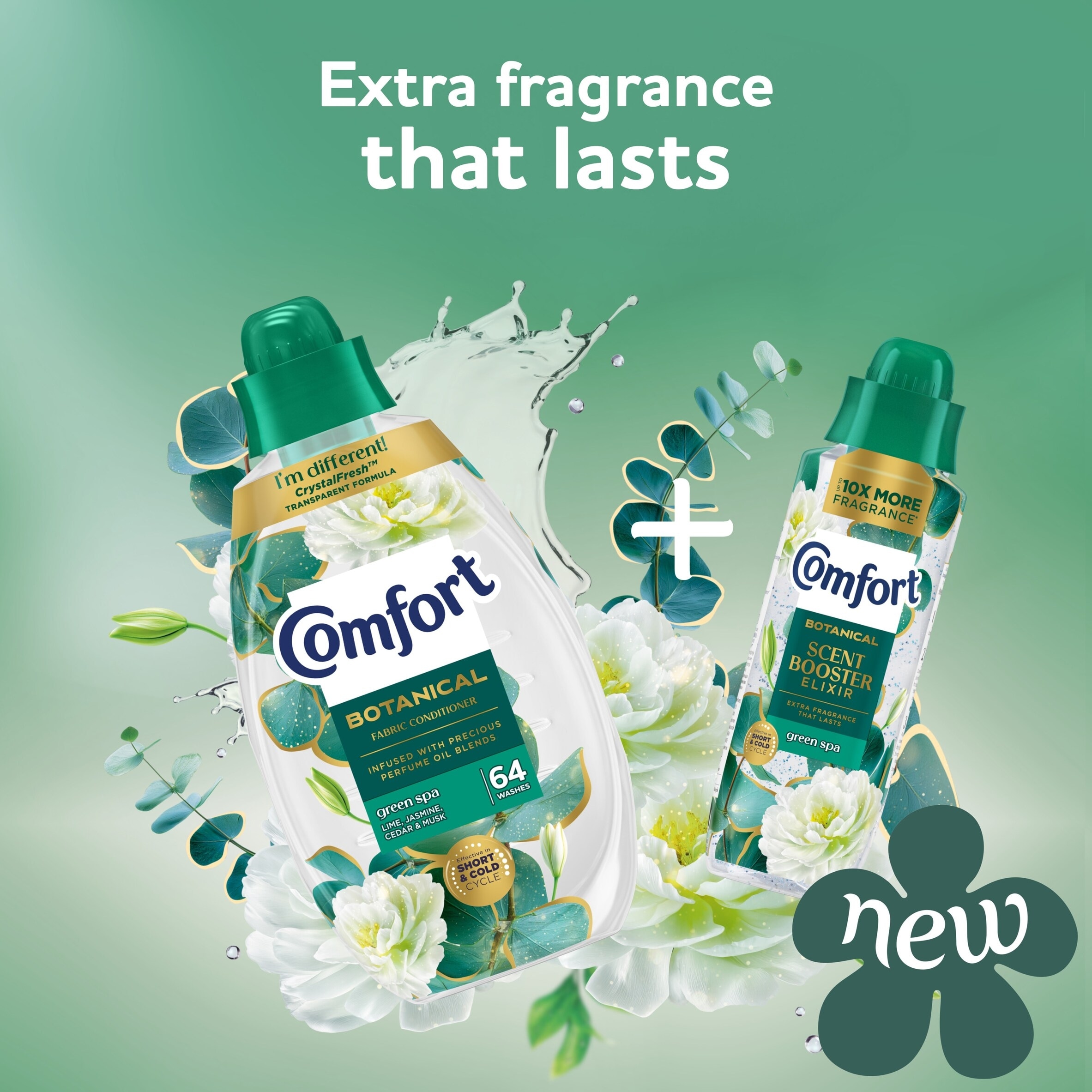 Comfort Botanical Scent Booster Elixir Green Spa 460ml thumbnail 5