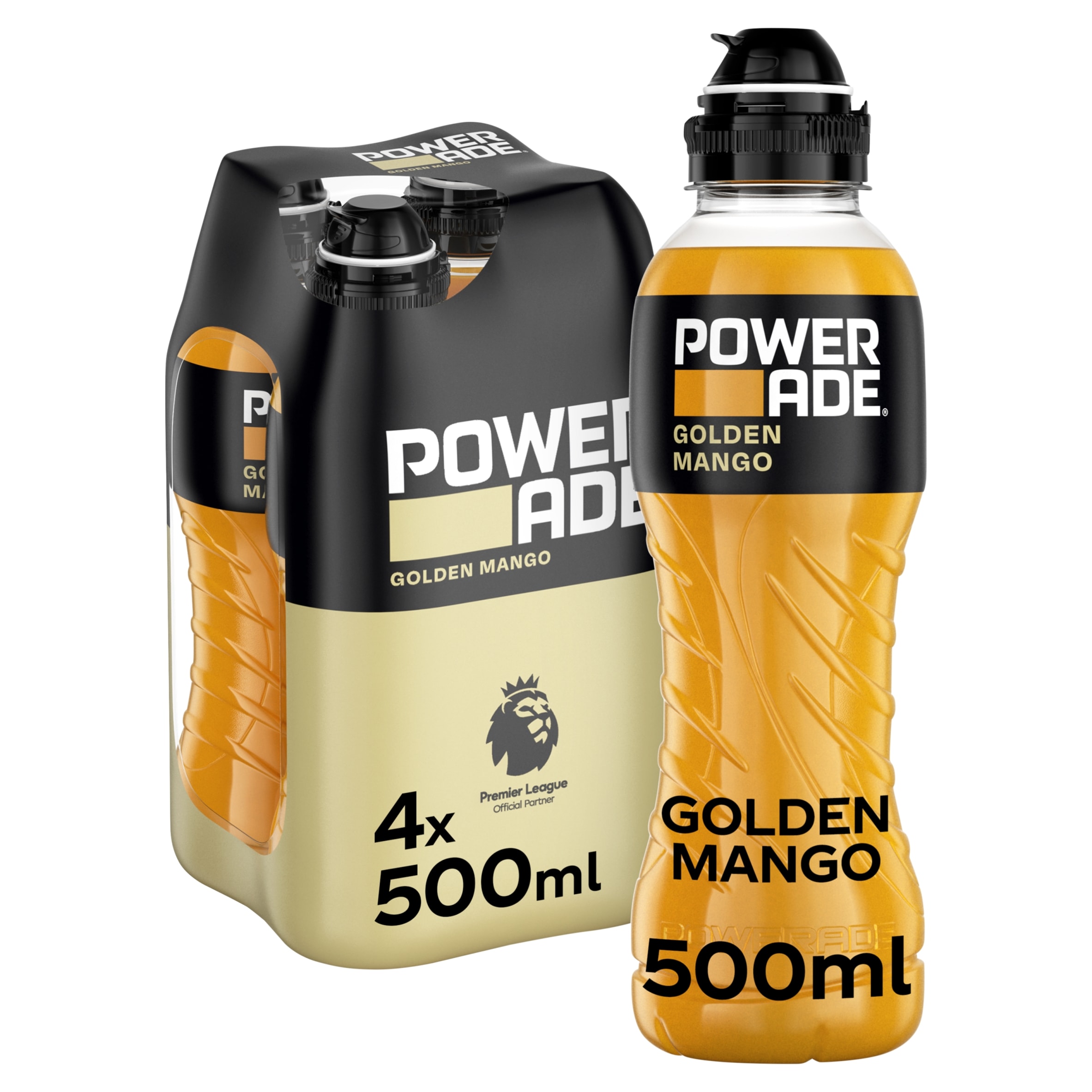 Powerade Golden Mango Isotonic Sports Drink 4x500ml