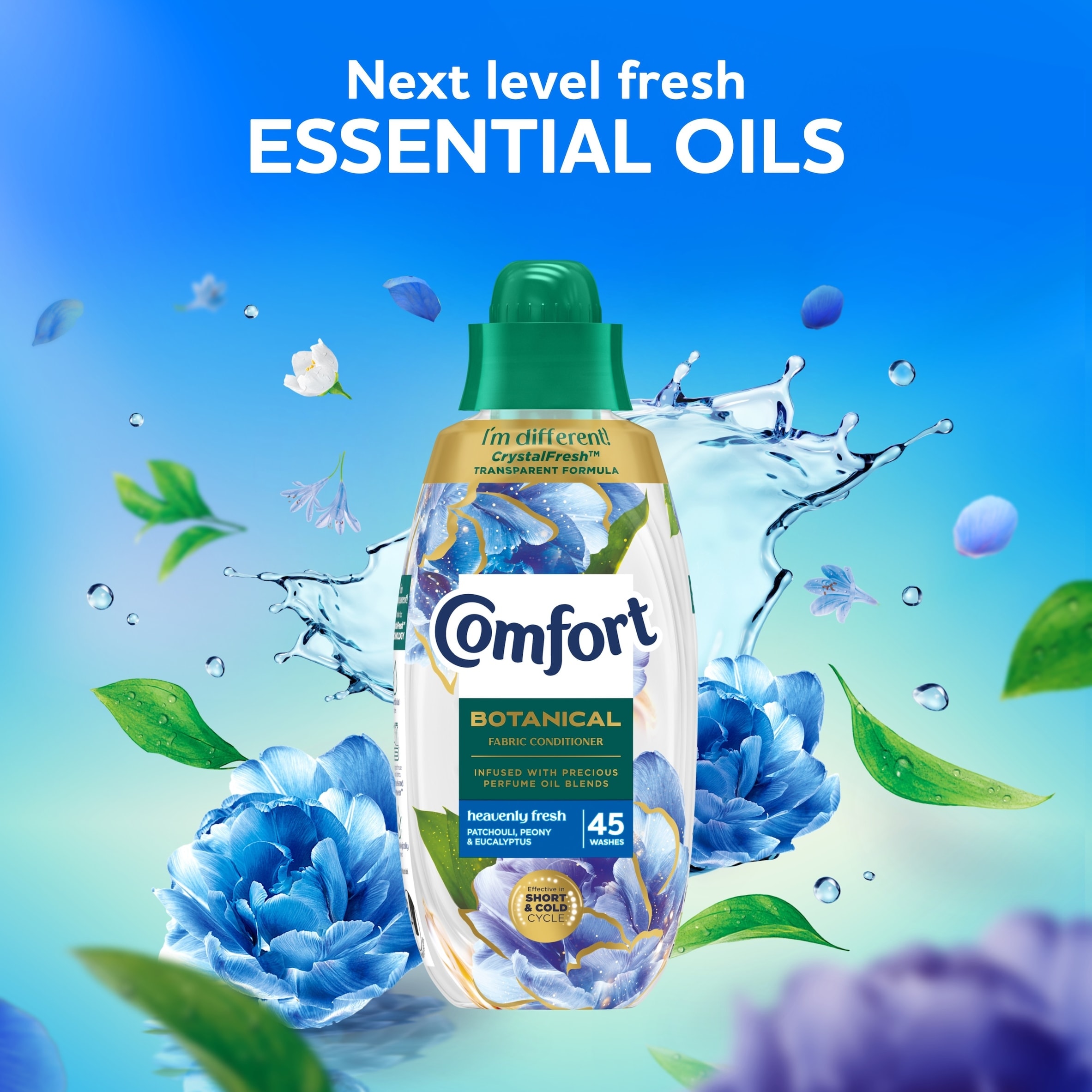 Comfort Botanical Heavenly Fresh Fabric Conditioner 45 Washes 675ml thumbnail 2