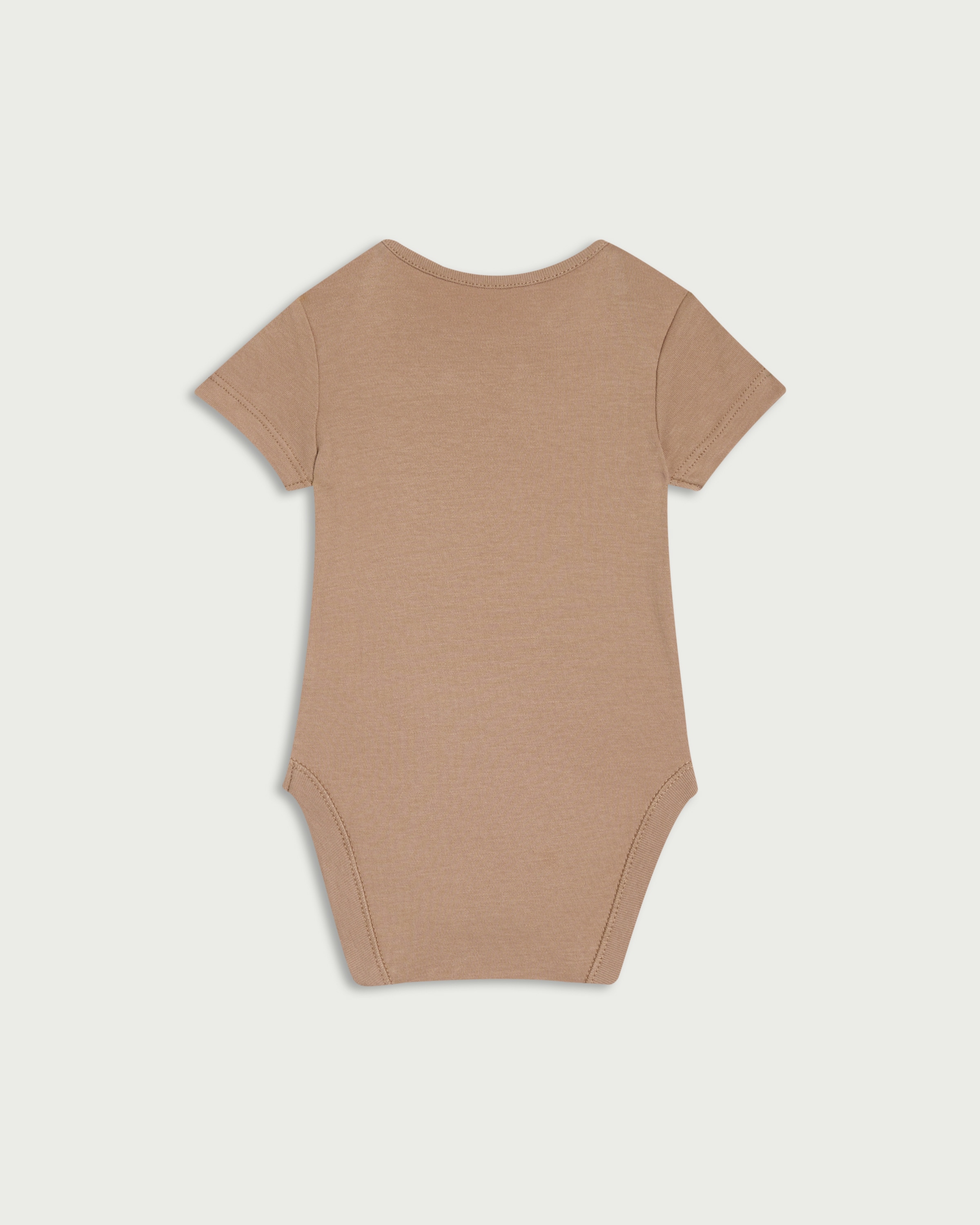 F&F Baby 5-Pack Pure Cotton Short Sleeved Bodysuits in Med Nude thumbnail 2