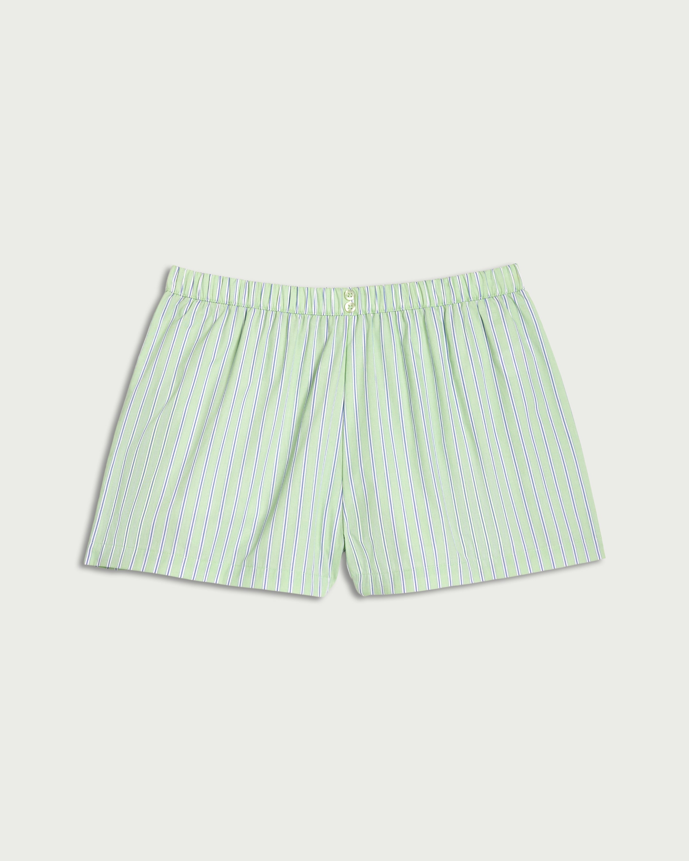 OH ME OH MY Pure Cotton Striped Co-ord Shorts in Green thumbnail 4