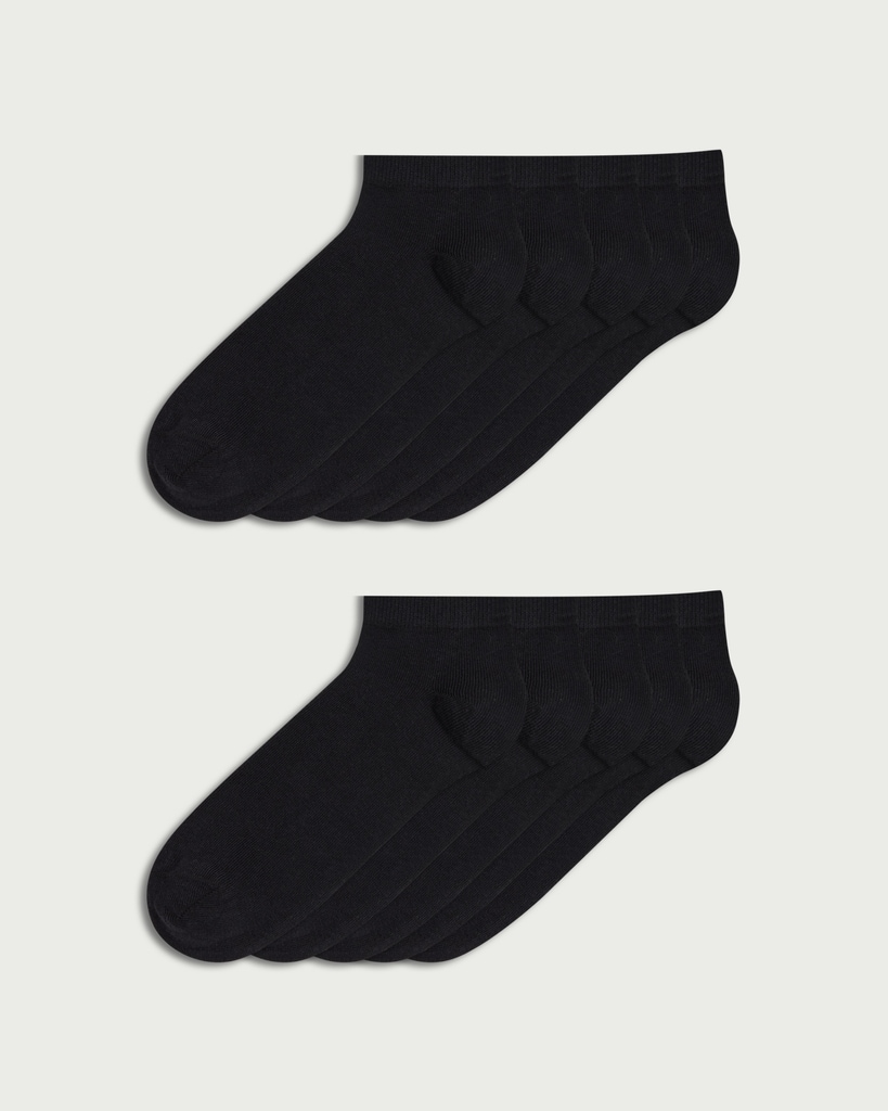 F&F 10-Pack Cotton Rich Trainer Socks in Multi
