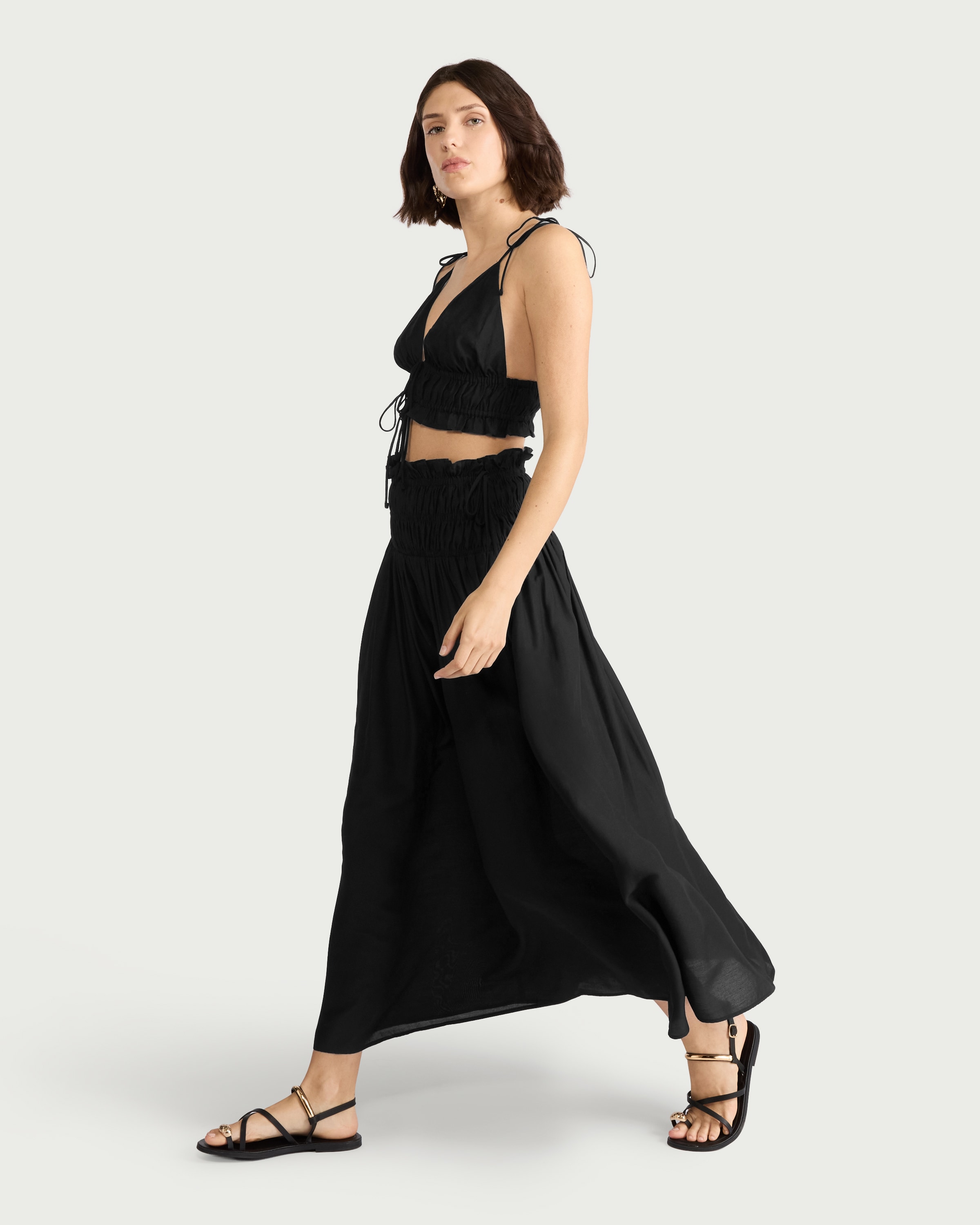 F&F Maxi Beach Skirt in Black