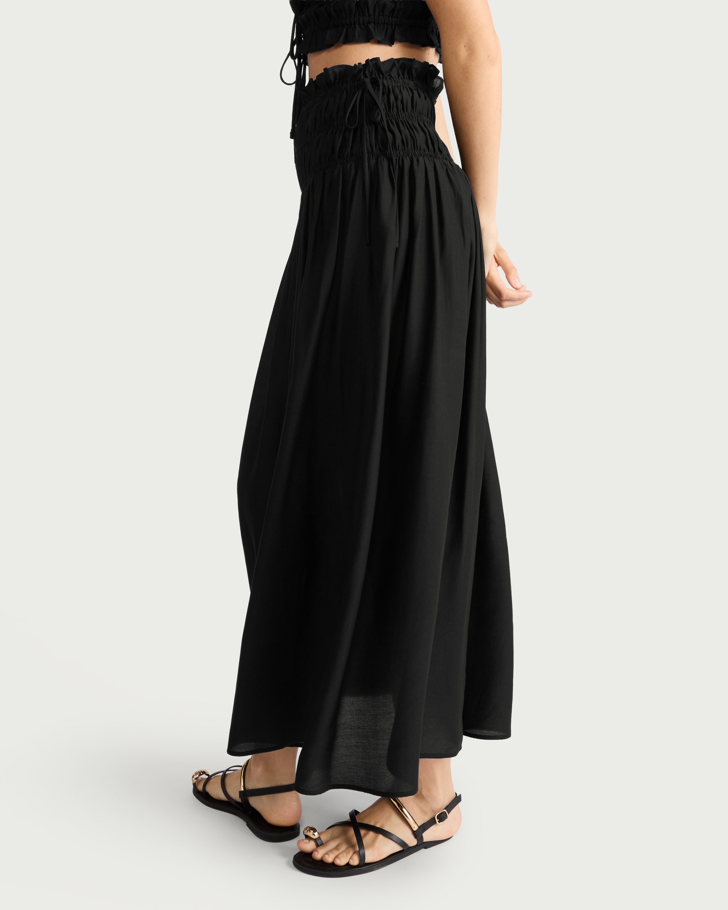 F&F Maxi Beach Skirt in Black thumbnail 2