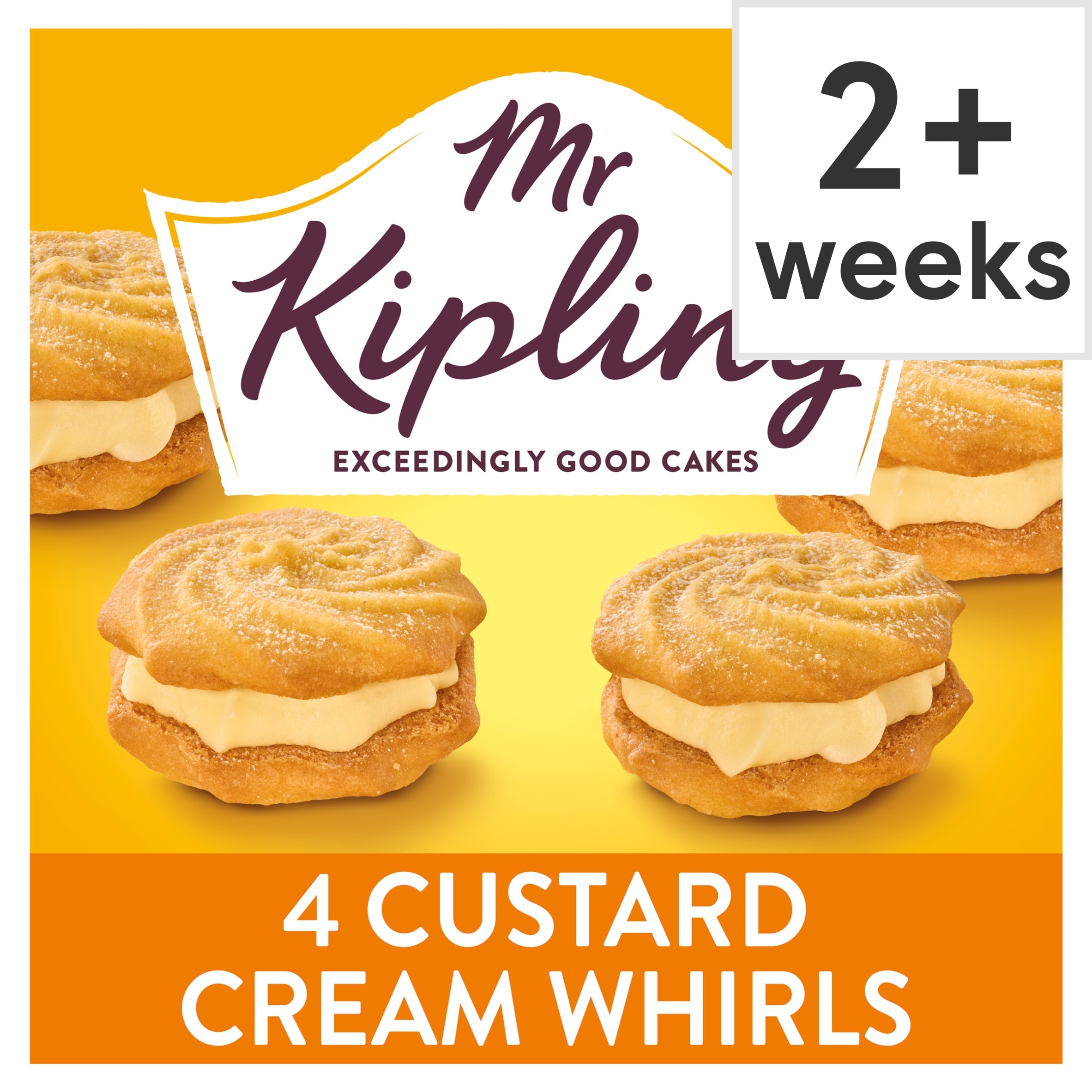Mr Kipling 4 Custard Cream Whirls Shortcake