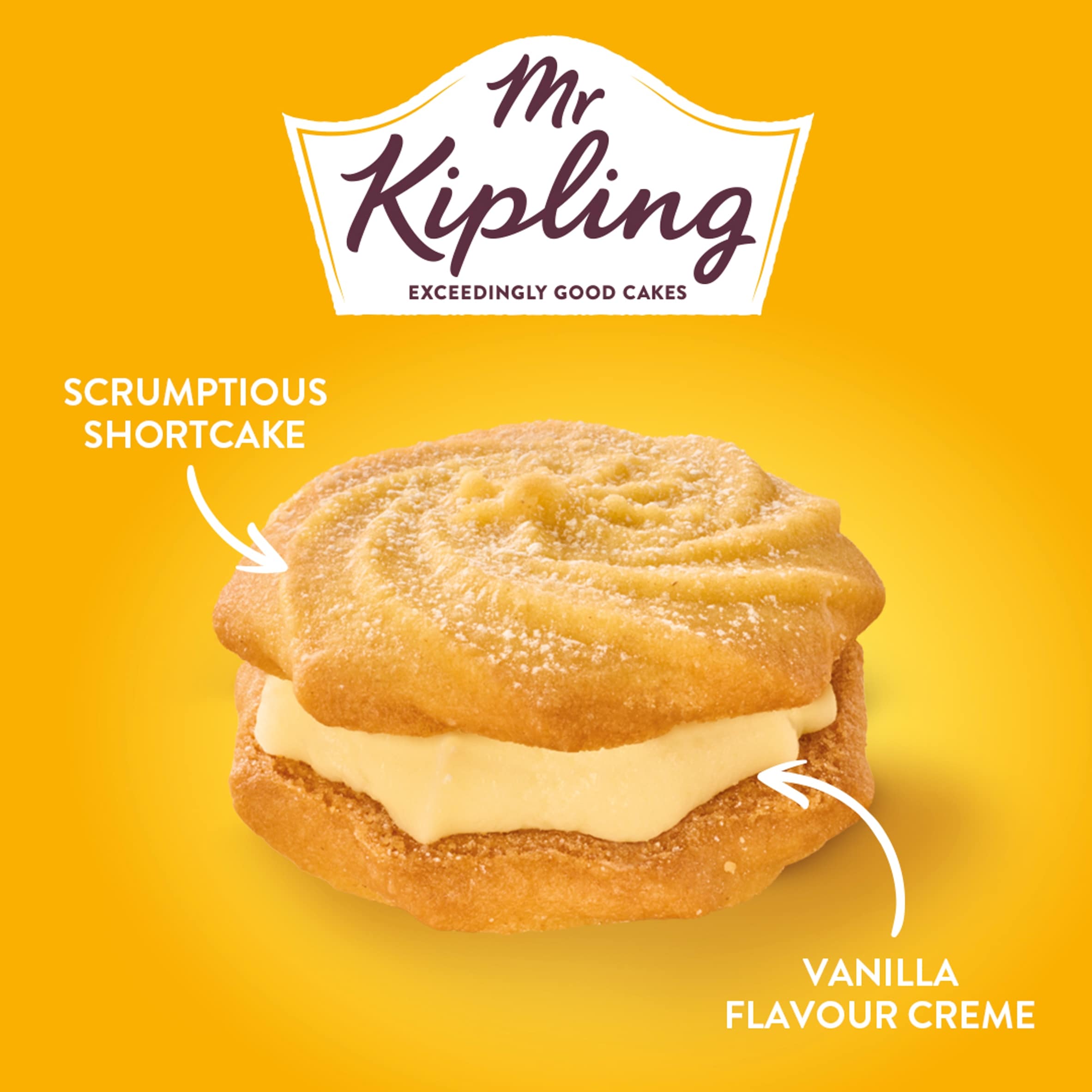 Mr Kipling 4 Custard Cream Whirls Shortcake thumbnail 2
