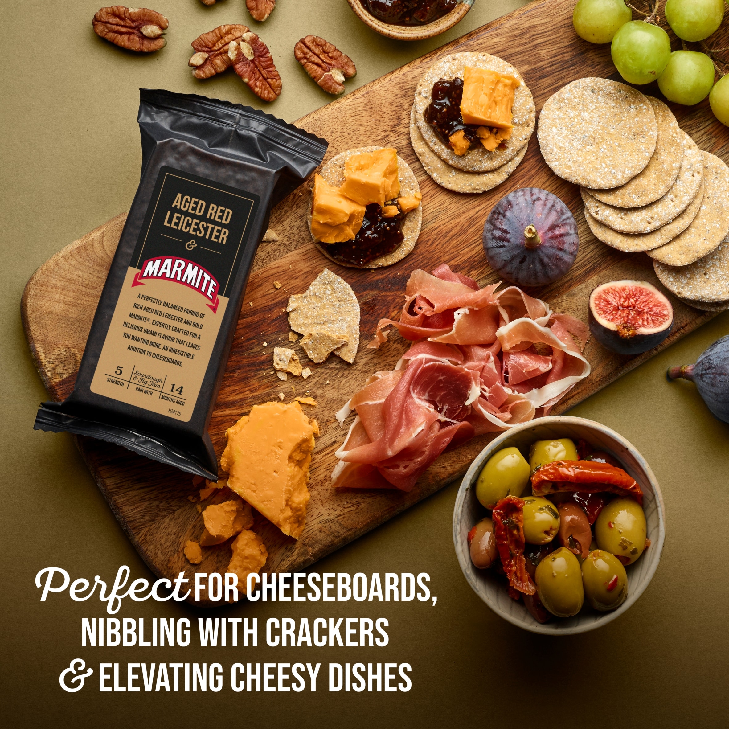 Marmite & Aged Red Leicester Cheese Wedge 150g thumbnail 2