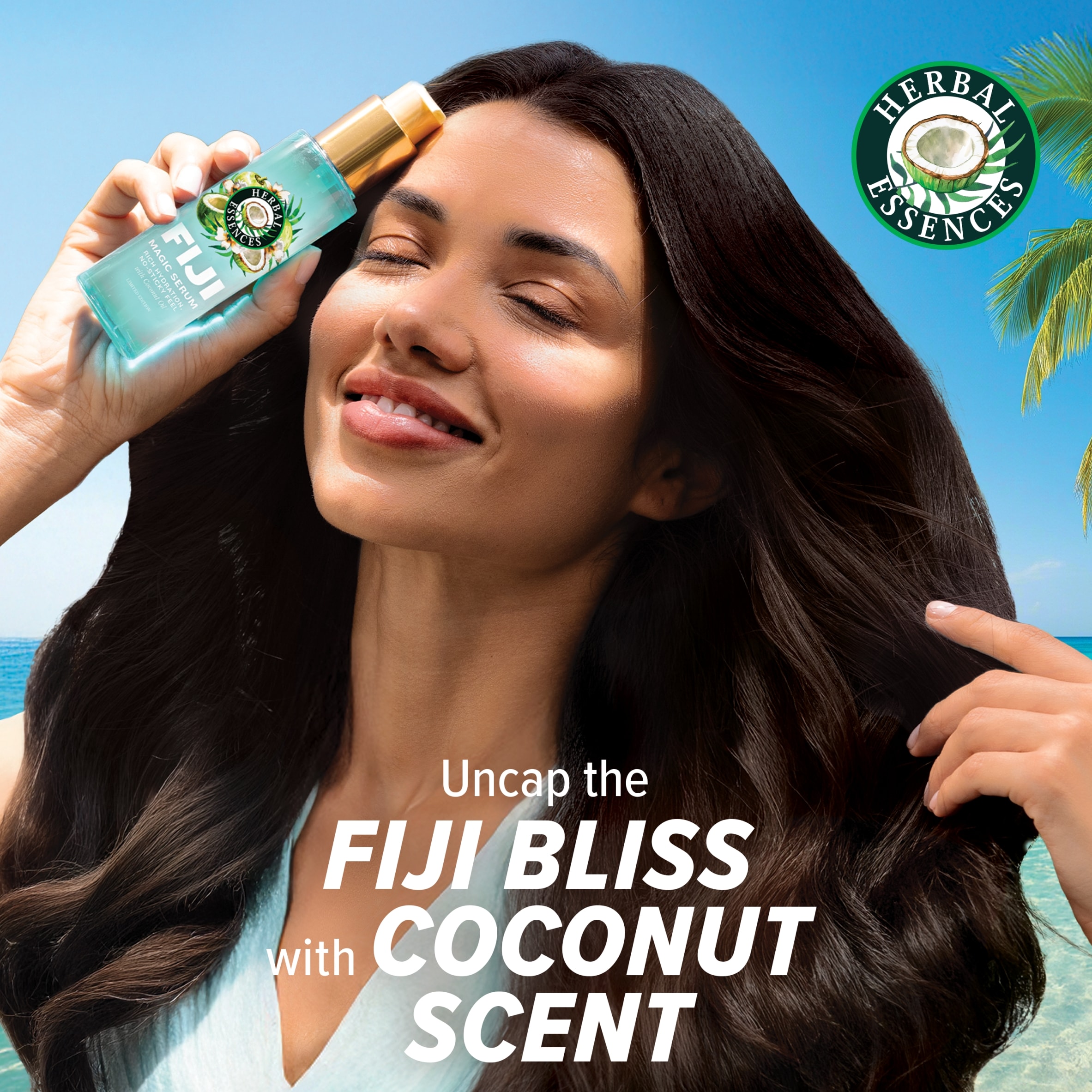 Herbal Essences Fiji Magic Serum Rich Hydration no sticky feel with coconut Oil 95ml thumbnail 2