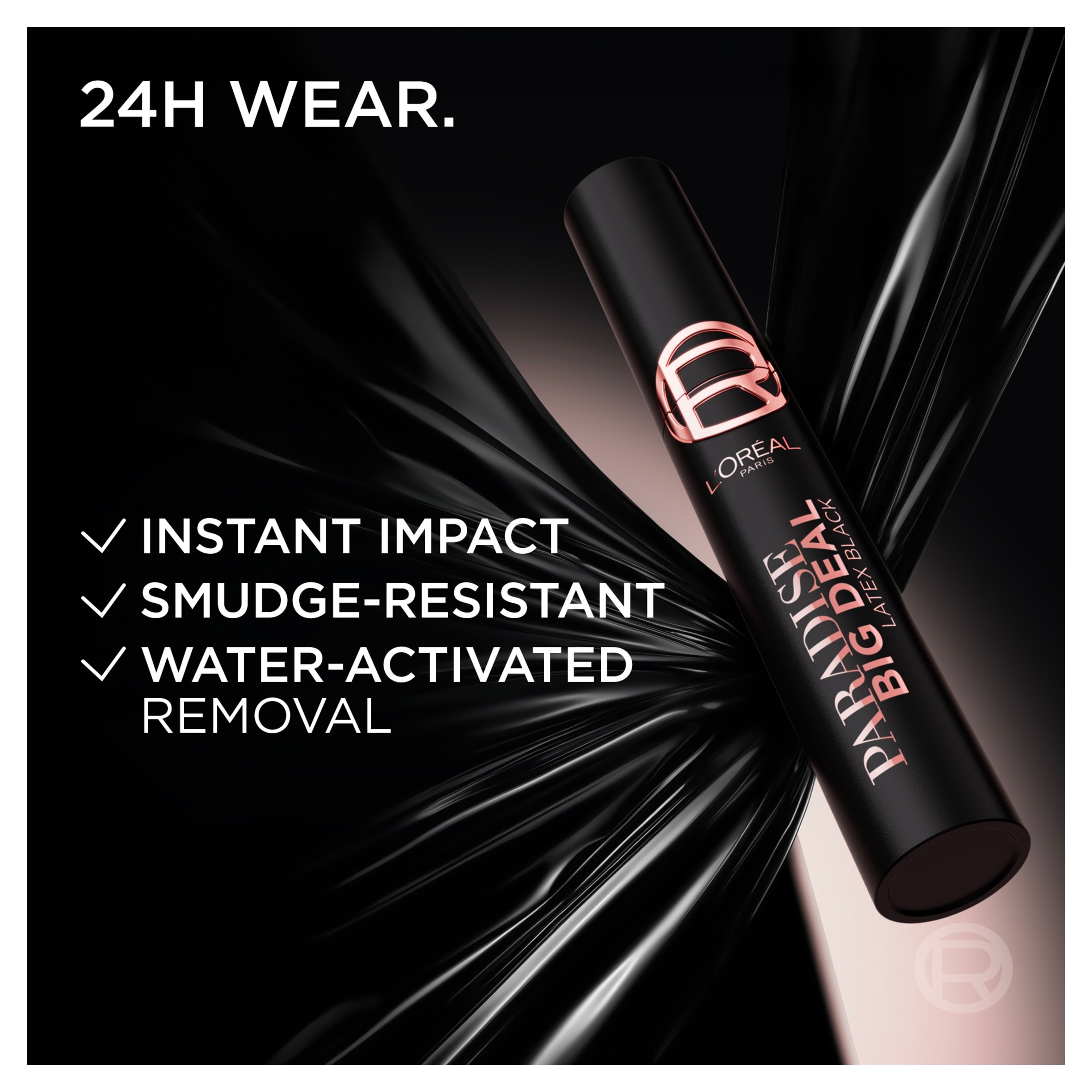 L'Oreal Paris, Paradise Big Deal Mascara, Latex Black, 9.9ml thumbnail 2