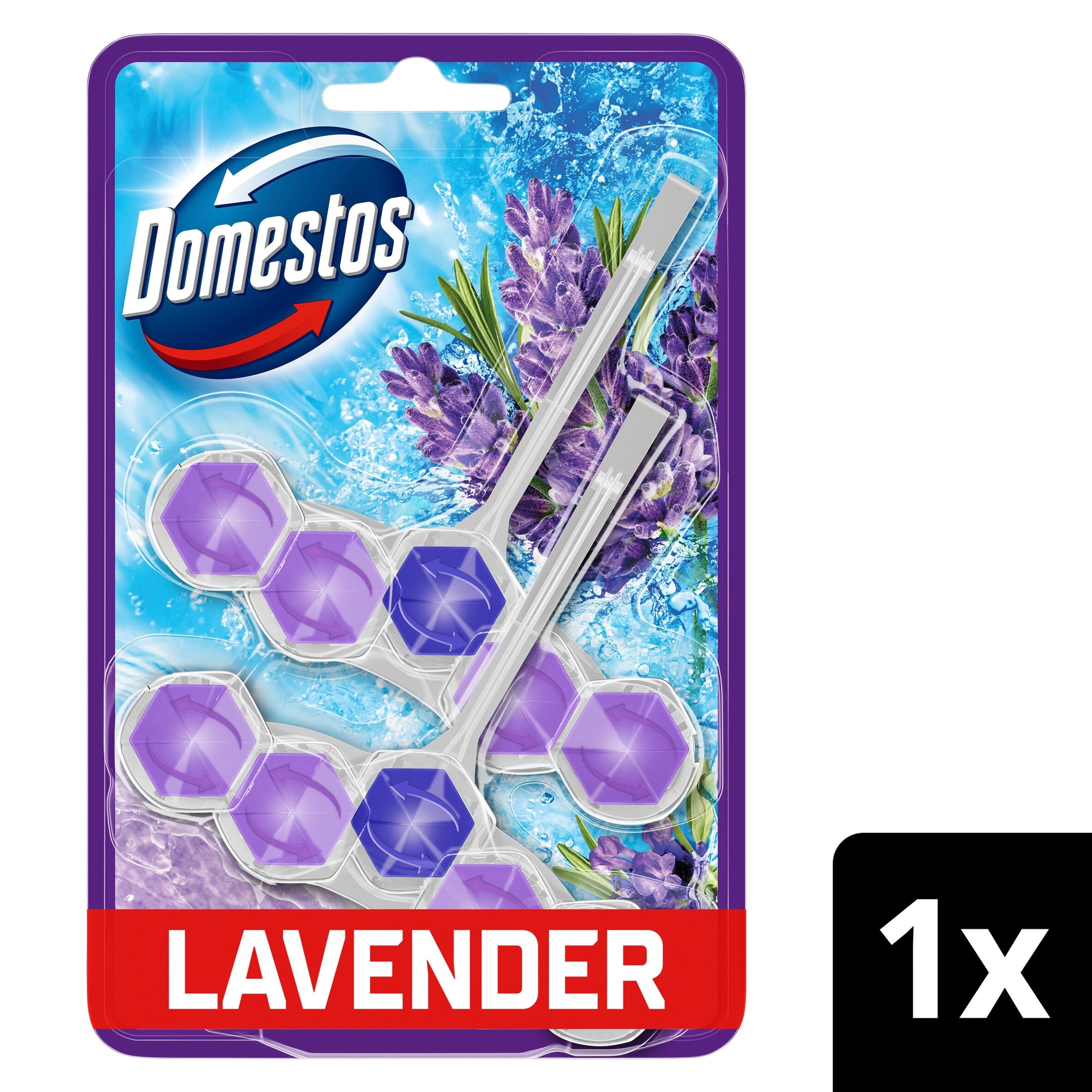 DOMESTOS POWER 5 TOILET REFRESHING BLOCK LAVENDER 2 x 50 g