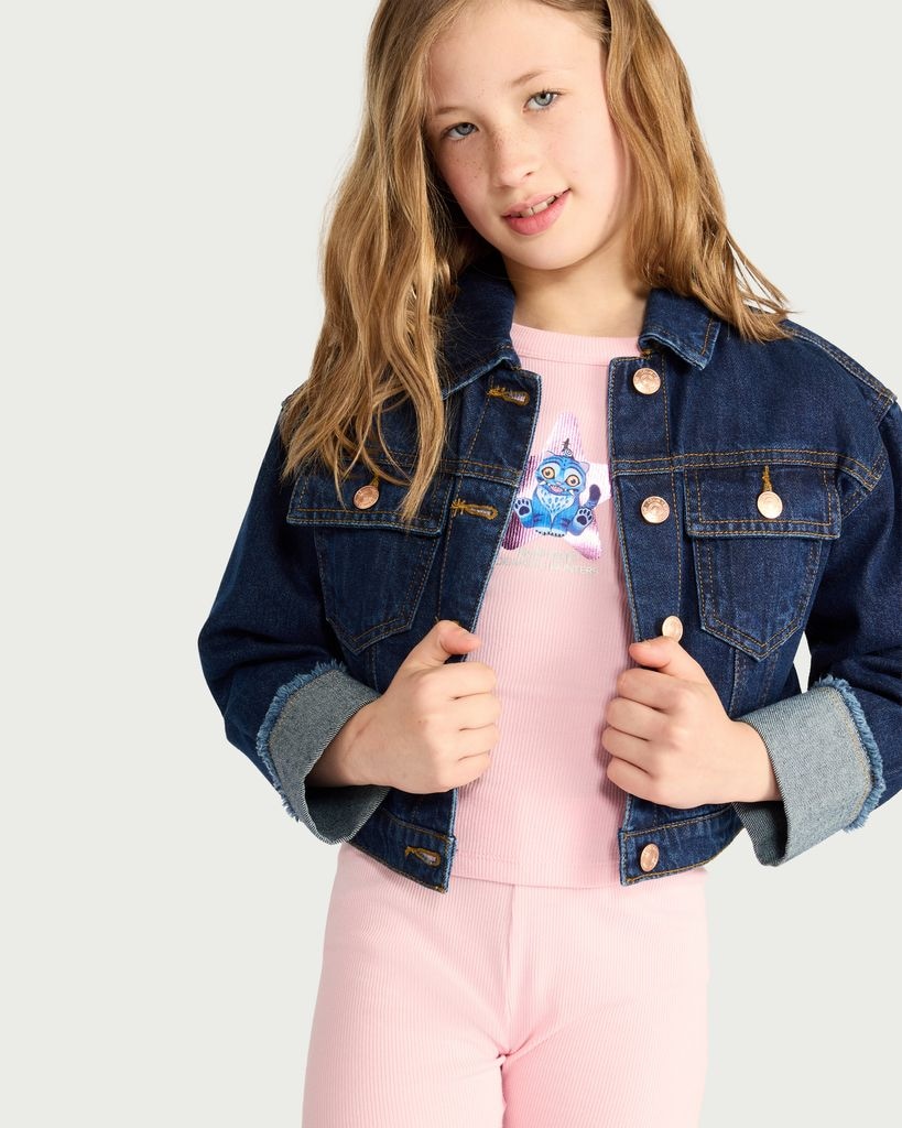 K-Pop Demon Hunters 2-Piece Cotton Rich Derpy Print Vest and Cycling Shorts Set in Pink thumbnail 2