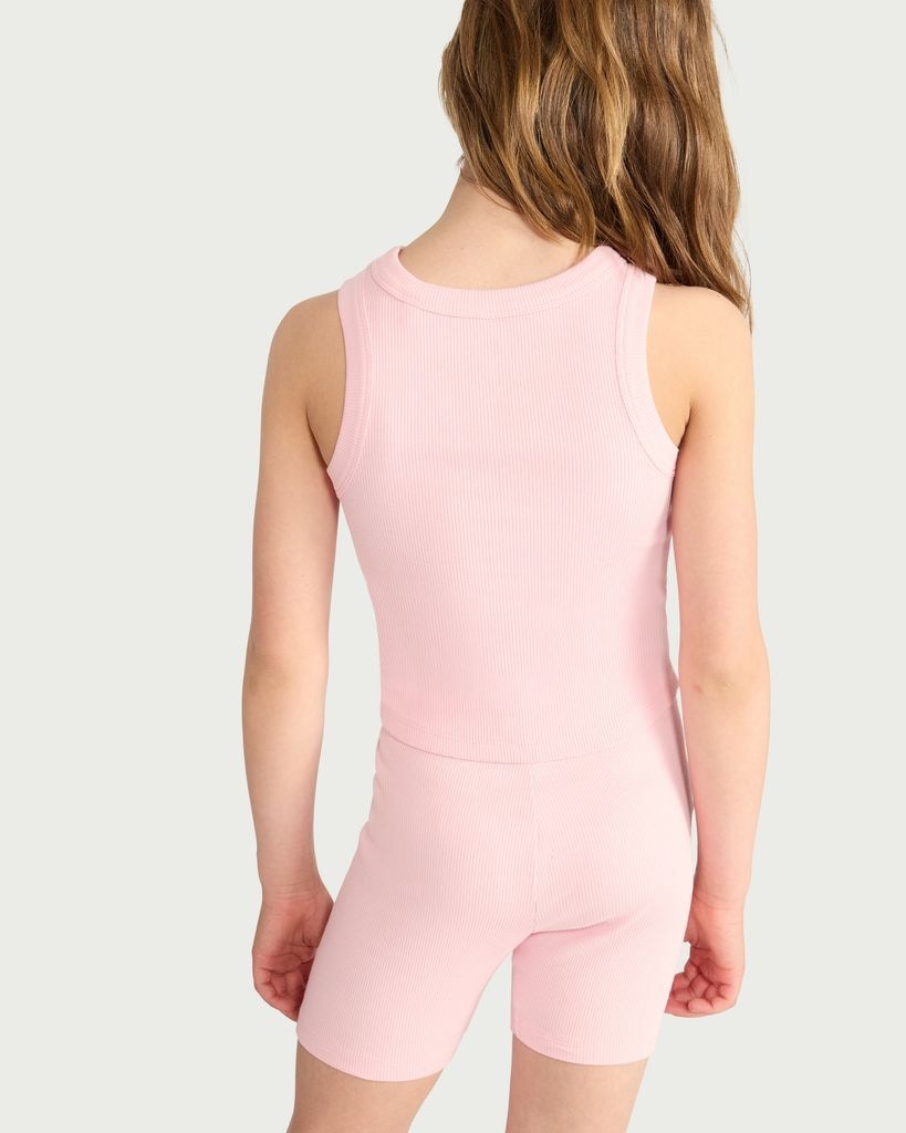 K-Pop Demon Hunters 2-Piece Cotton Rich Derpy Print Vest and Cycling Shorts Set in Pink thumbnail 3