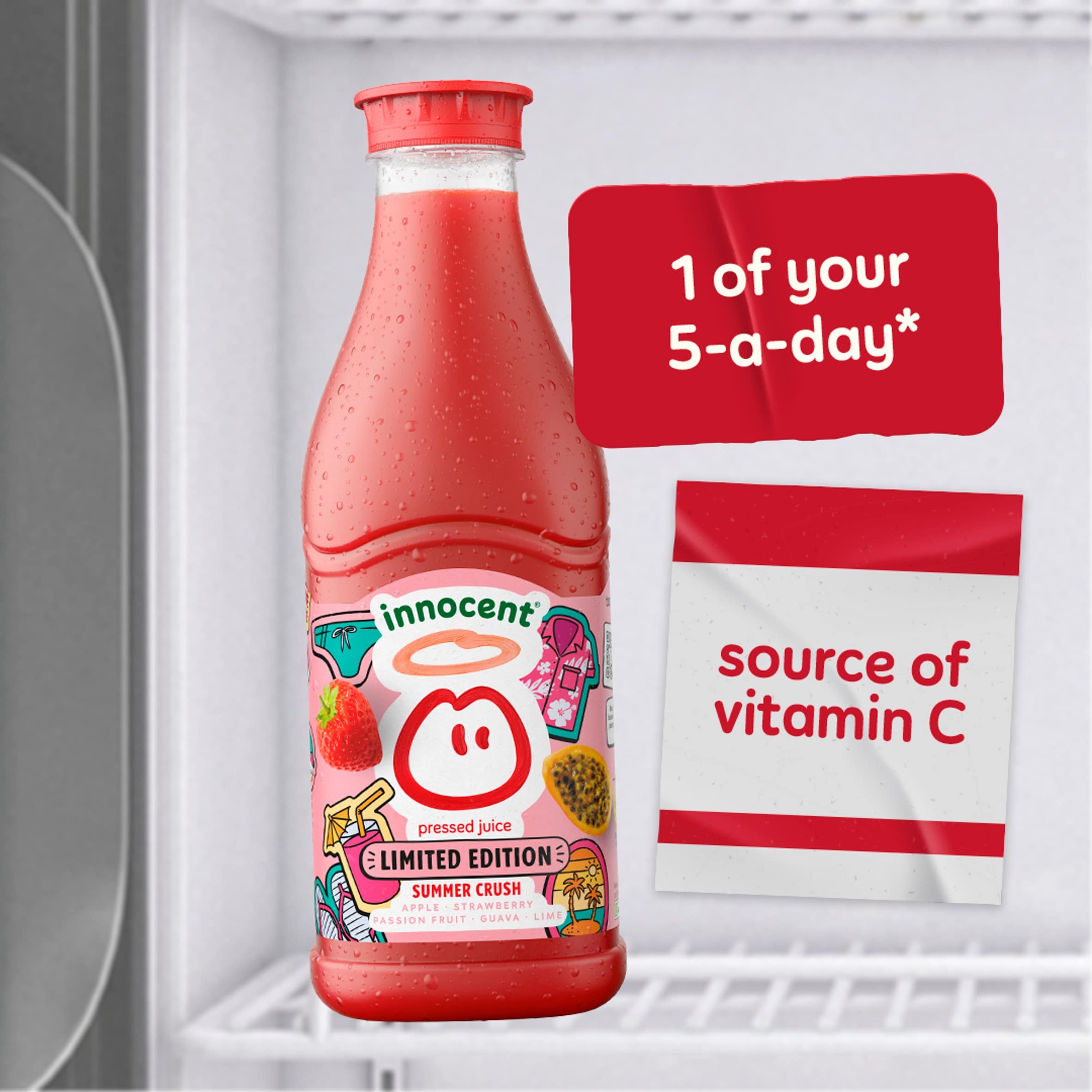 innocent Summer Crush Apple, Strawberry, Passion Fruit, Guava and Lime 900ml thumbnail 3