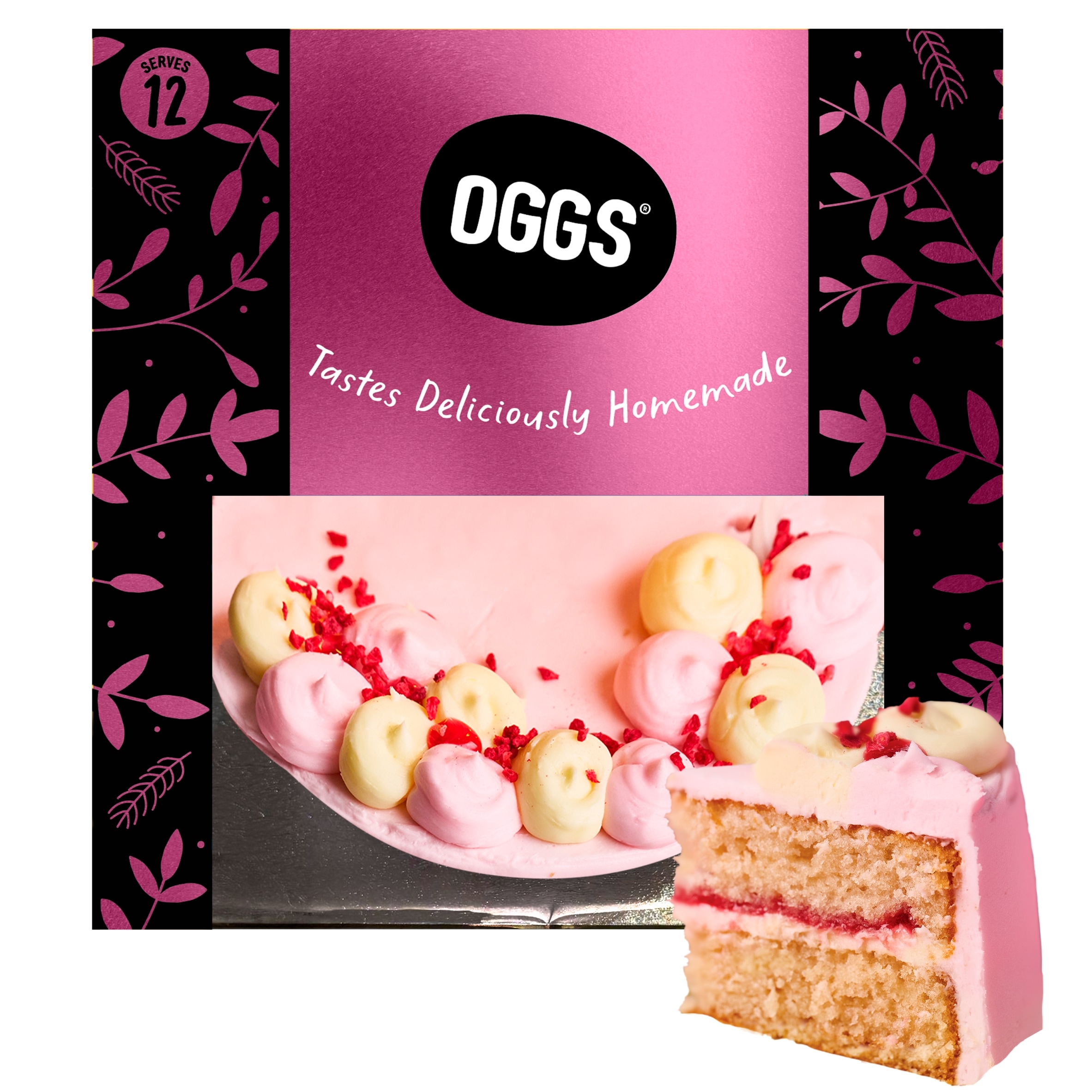 OGGS Rhubarb & Custard Celebration Cake