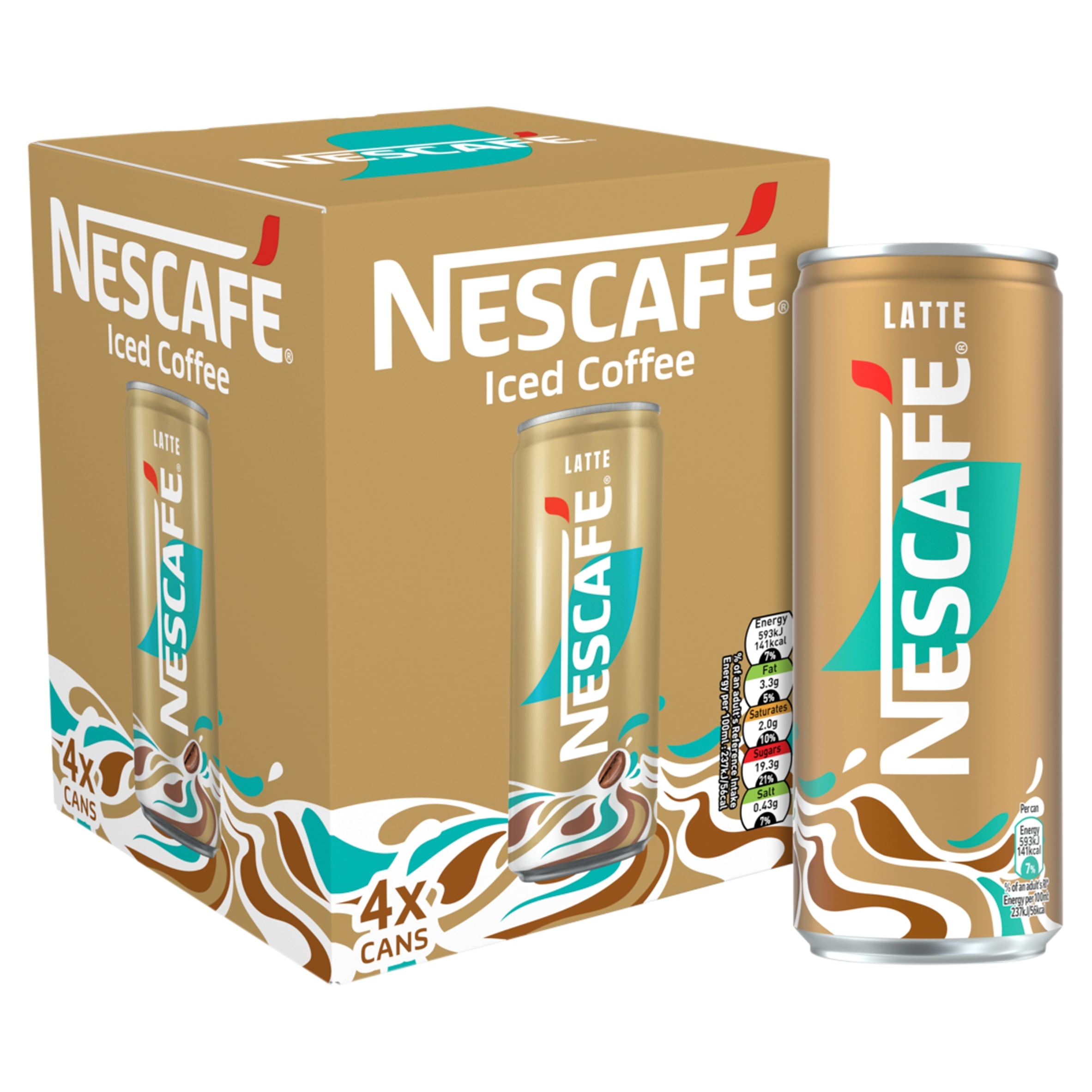 NESCAFE Iced Coffee Latte 4x250ML thumbnail 2