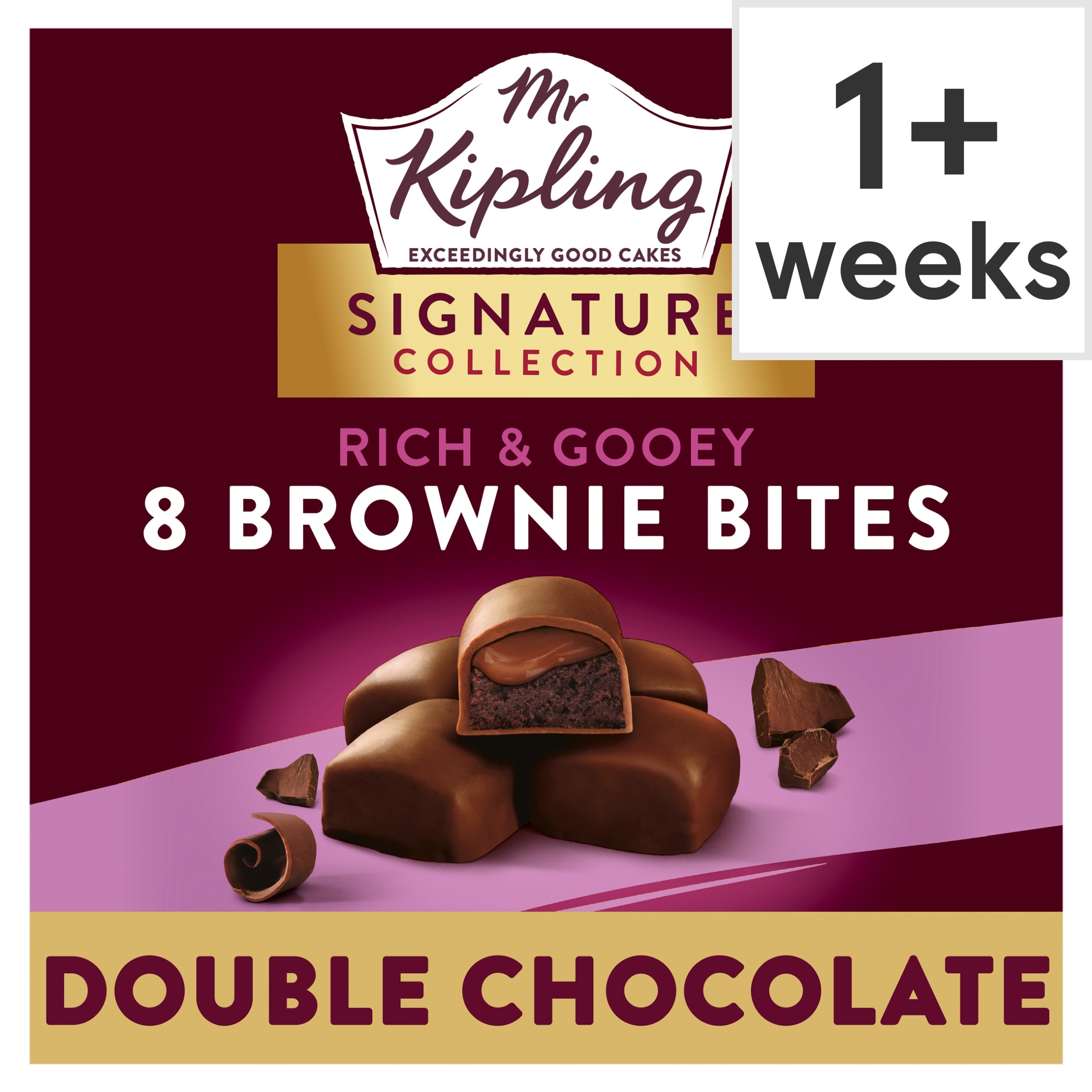 Mr Kipling Signature Collection 8 rich & Gooey Double Chocolate Brownie Bites