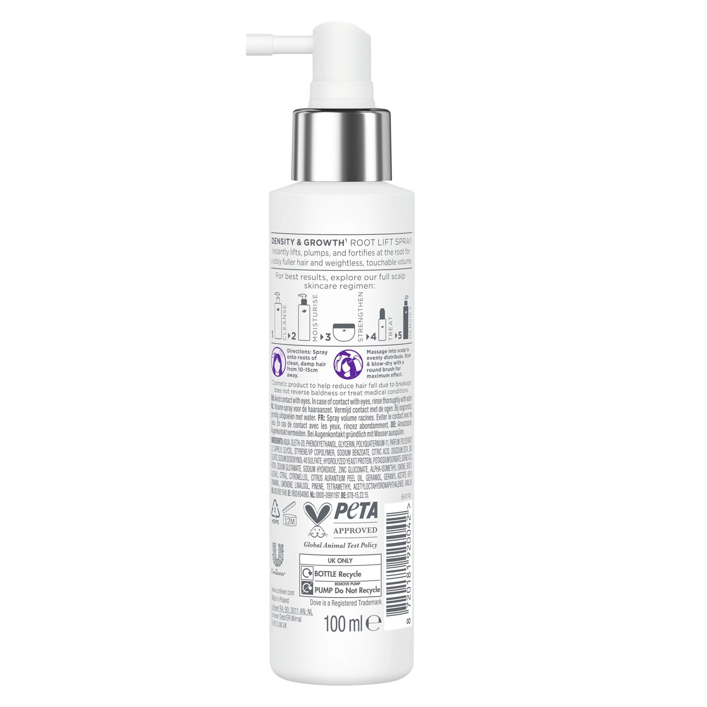 Dove Scalp Hair Therapy Density & Growth Root Lift Spray 100ml thumbnail 2