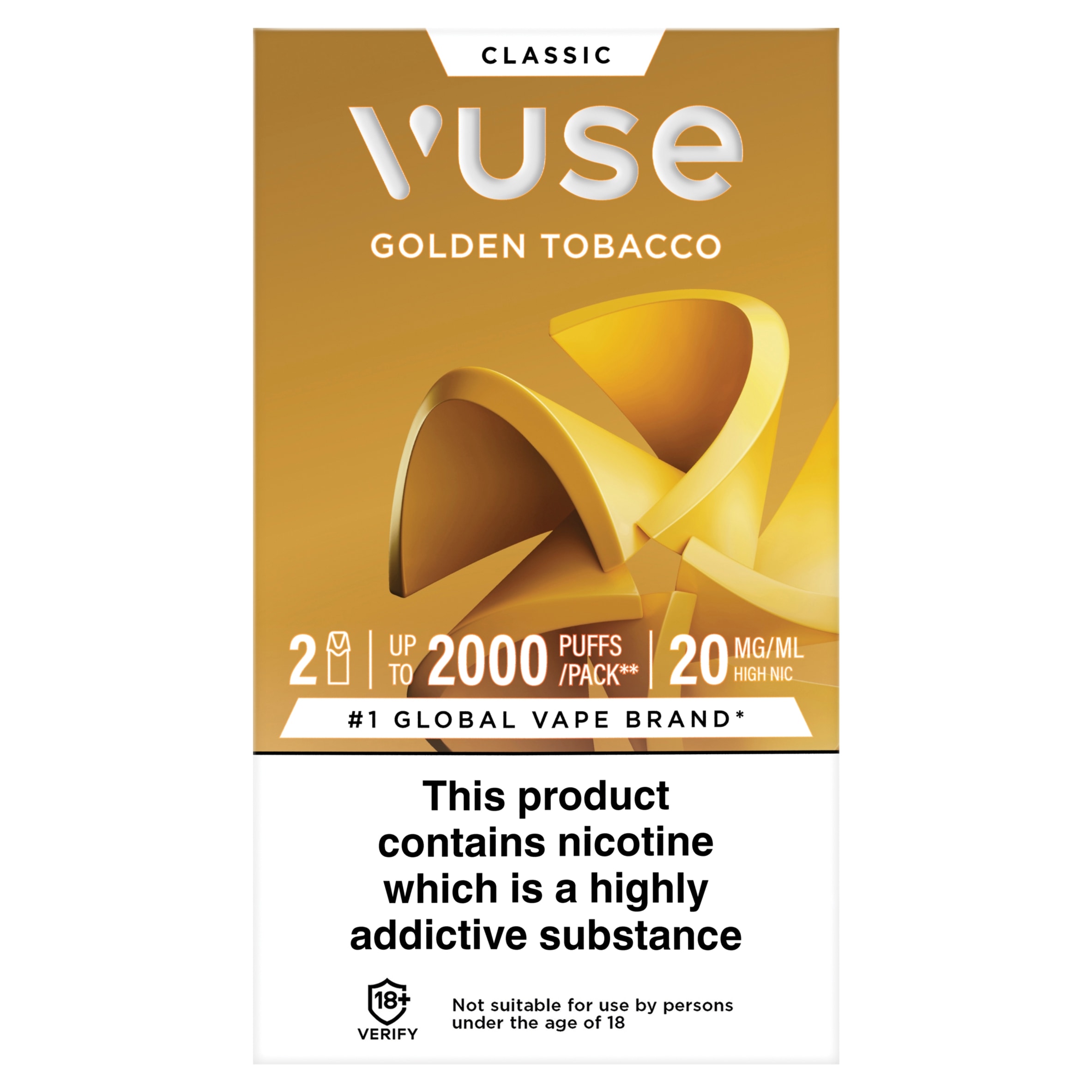 Vuse Classic Golden Tobacco 20mg 2 Pods