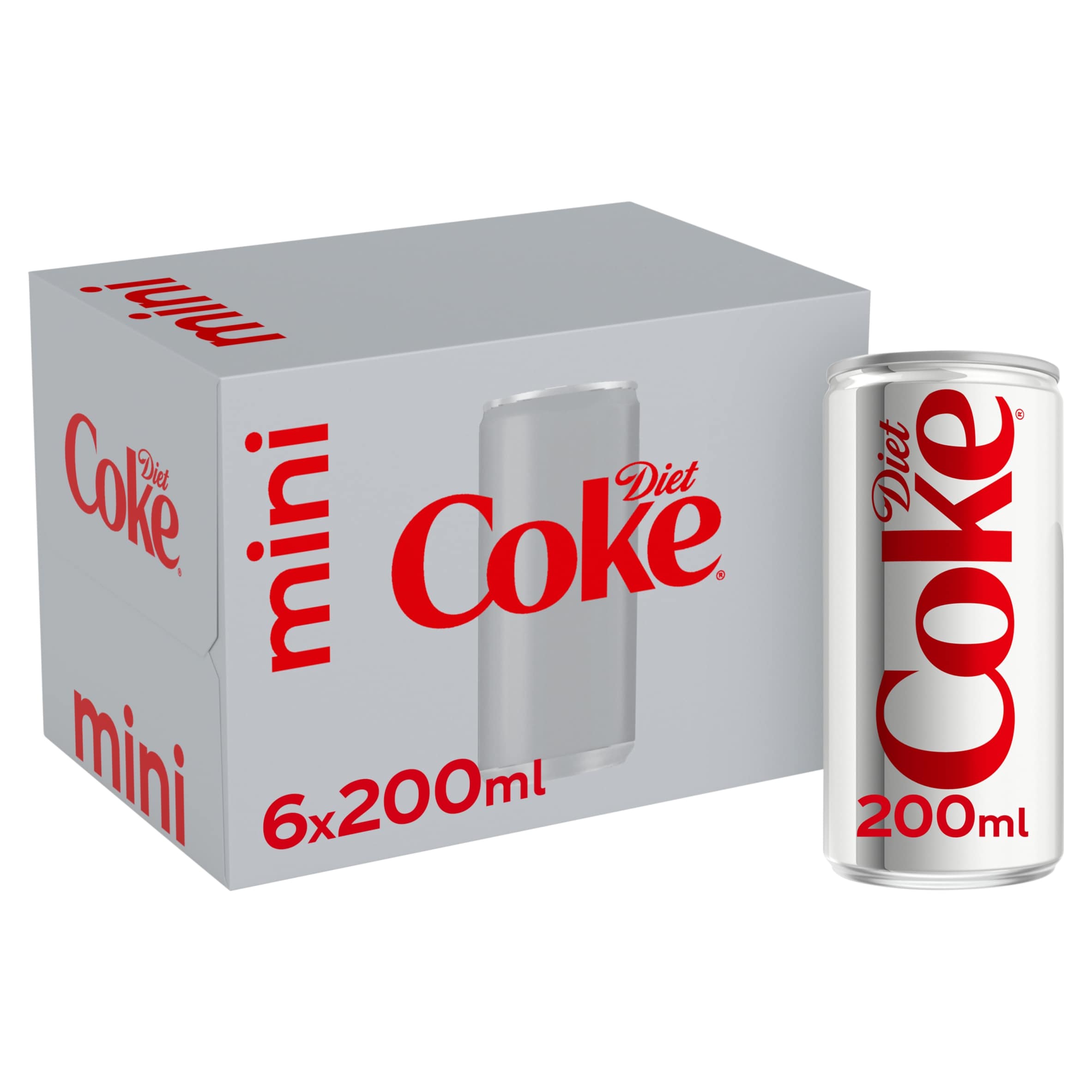 DIET COKE Mini No Calories No Sugar 6x200ml