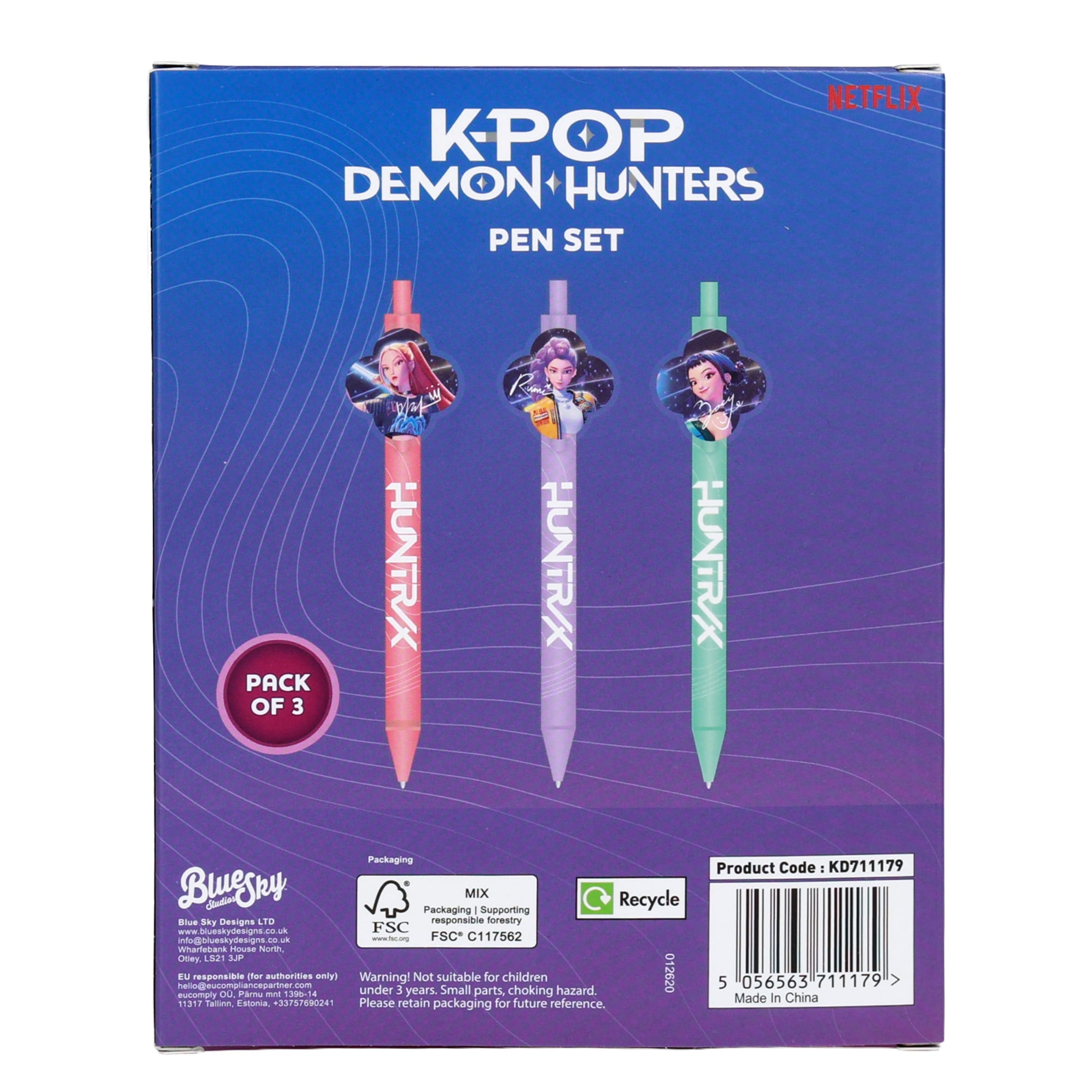 K-Pop Demon Hunters 3 Pen Set thumbnail 3